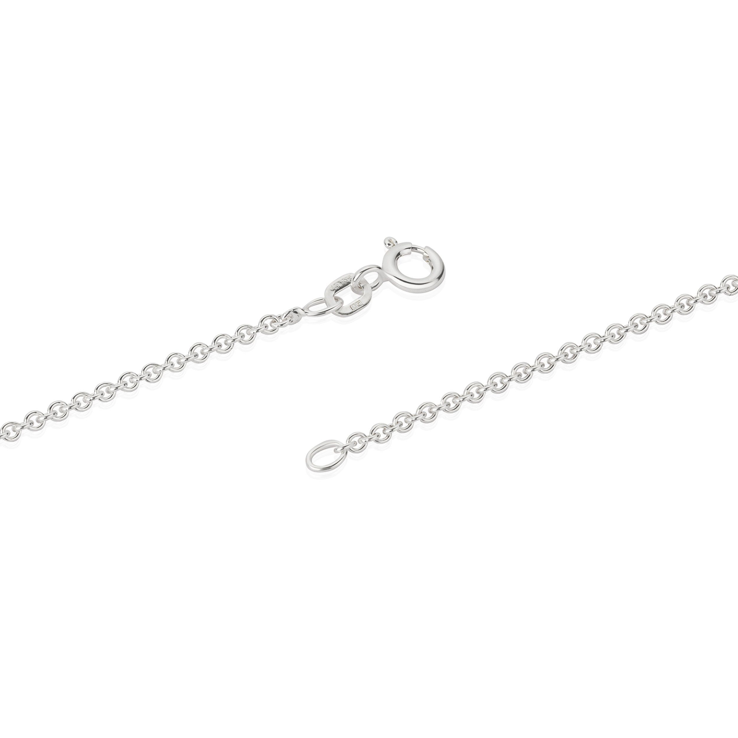 NKlaus Silberkette Massiv 36cm Kette 3,3g 925 Rund Collier Silber Ankerkette Sterling 2,0