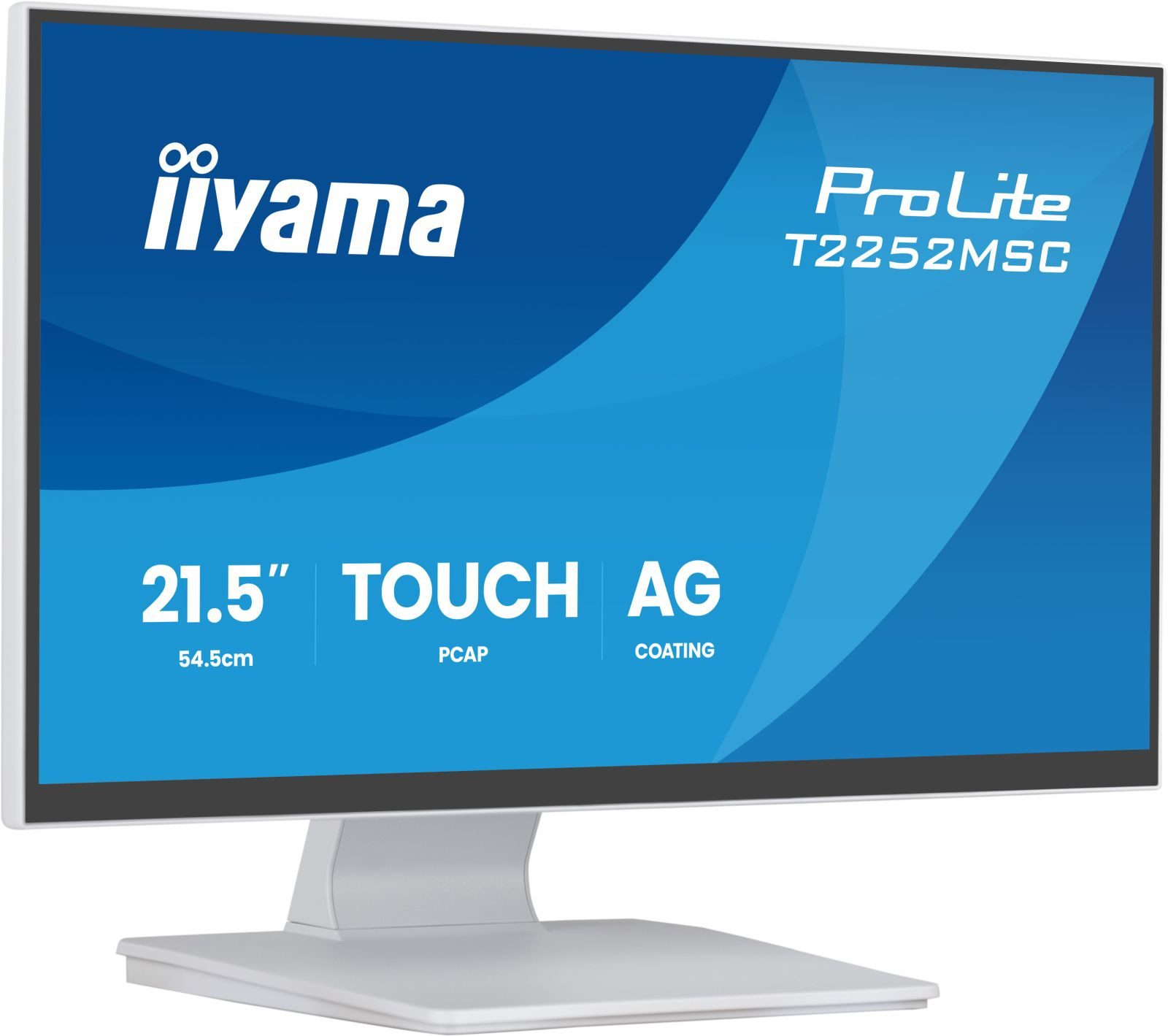 Iiyama T2252MSC-W2AG TFT-Monitor (1920 x 1080 px, Full HD, 5 ms Reaktionszeit, 100 Hz, IPS, Touchscreen, Lautsprecher, HDCP, Kopfhörerbuchse)