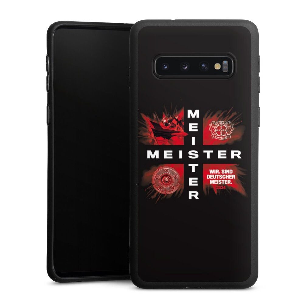 DeinDesign Handyhülle Bayer 04 Leverkusen Meister Offizielles Lizenzprodukt, Samsung Galaxy S10 Silikon Hülle Premium Case Handy Schutzhülle