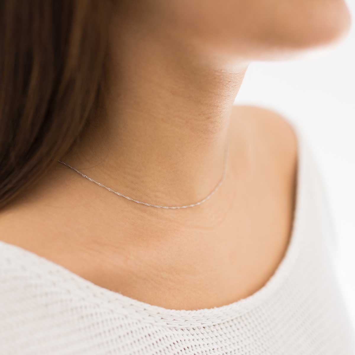 Materia Silberkette Panzerkette Damen Silber gekordelt günstig online kaufen