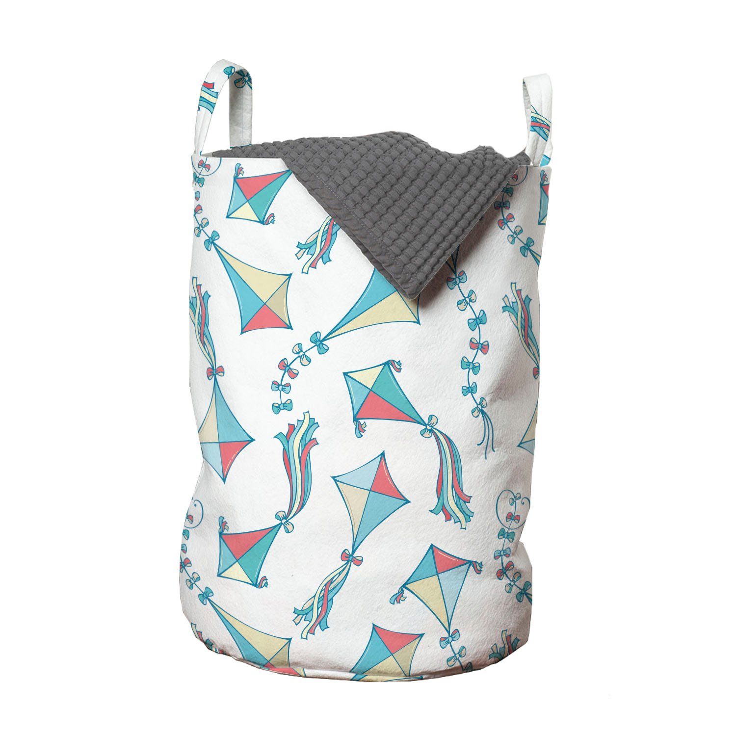 Abakuhaus Wäschesäckchen Wäschekorb mit Griffen Spaß Waschsalons, Kordelzugverschluss für Kites Ferienzeit Glücklichsein