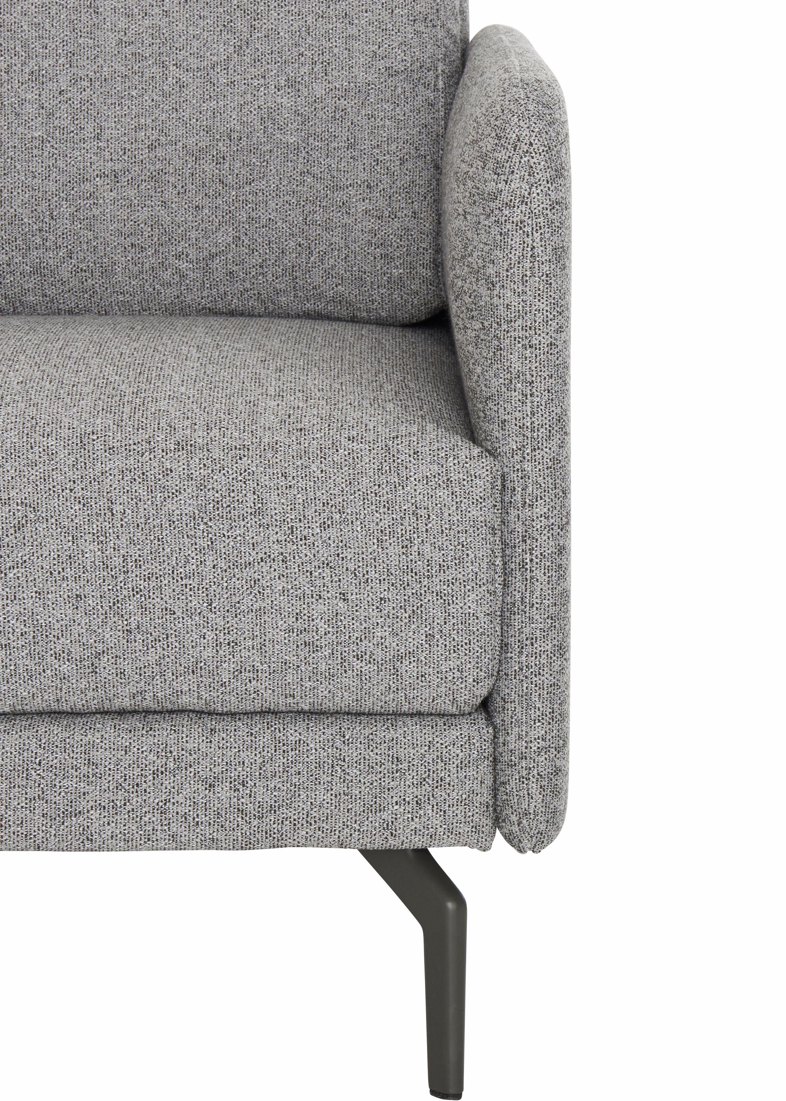 Armlehne Breite 3-Sitzer Umbragrau hülsta hs.450, sofa sehr Alugussfuß schmal, cm, 190
