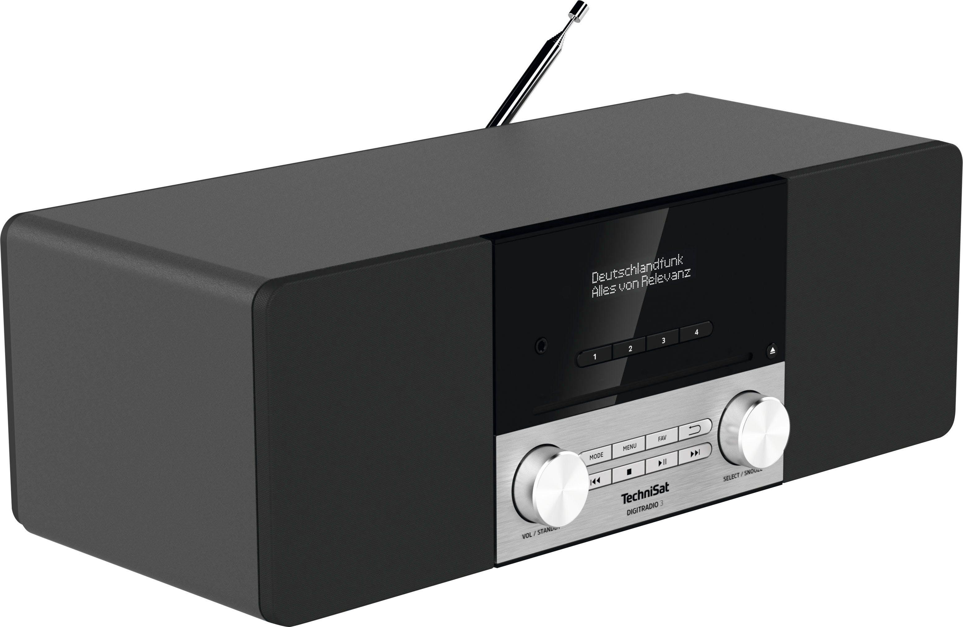 TechniSat DIGITRADIO 3 Digitalradio (DAB) (Digitalradio (DAB), UKW mit RDS, 20 W, CD-Player, Made in Germany)