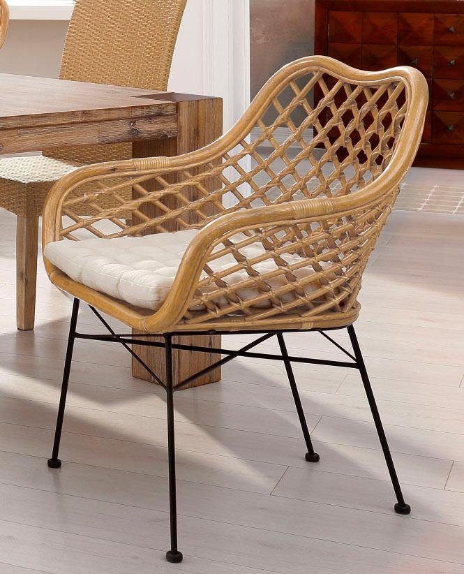 Home affaire Rattanstuhl (1 St), ohne Sitzkissen günstig online kaufen