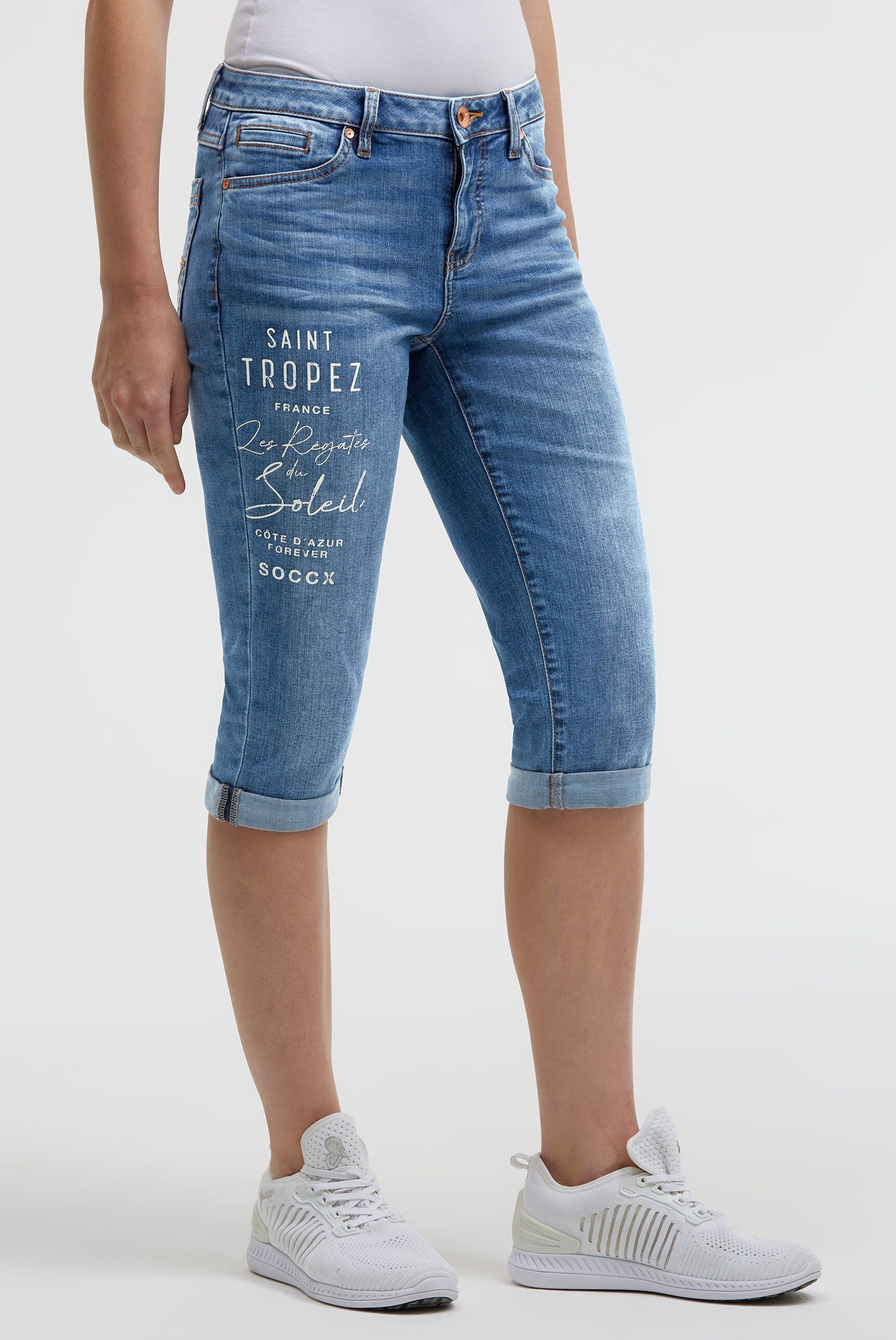 SOCCX Regular-fit-Jeans mit Turn-Up Saum