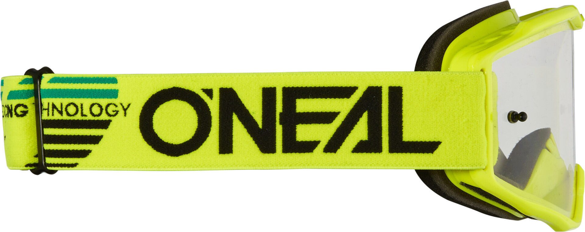 O’NEAL Motorradbrille B-10 Solid Clear Motocross Brille, Mit Band,Kratzfest,Verspiegelt