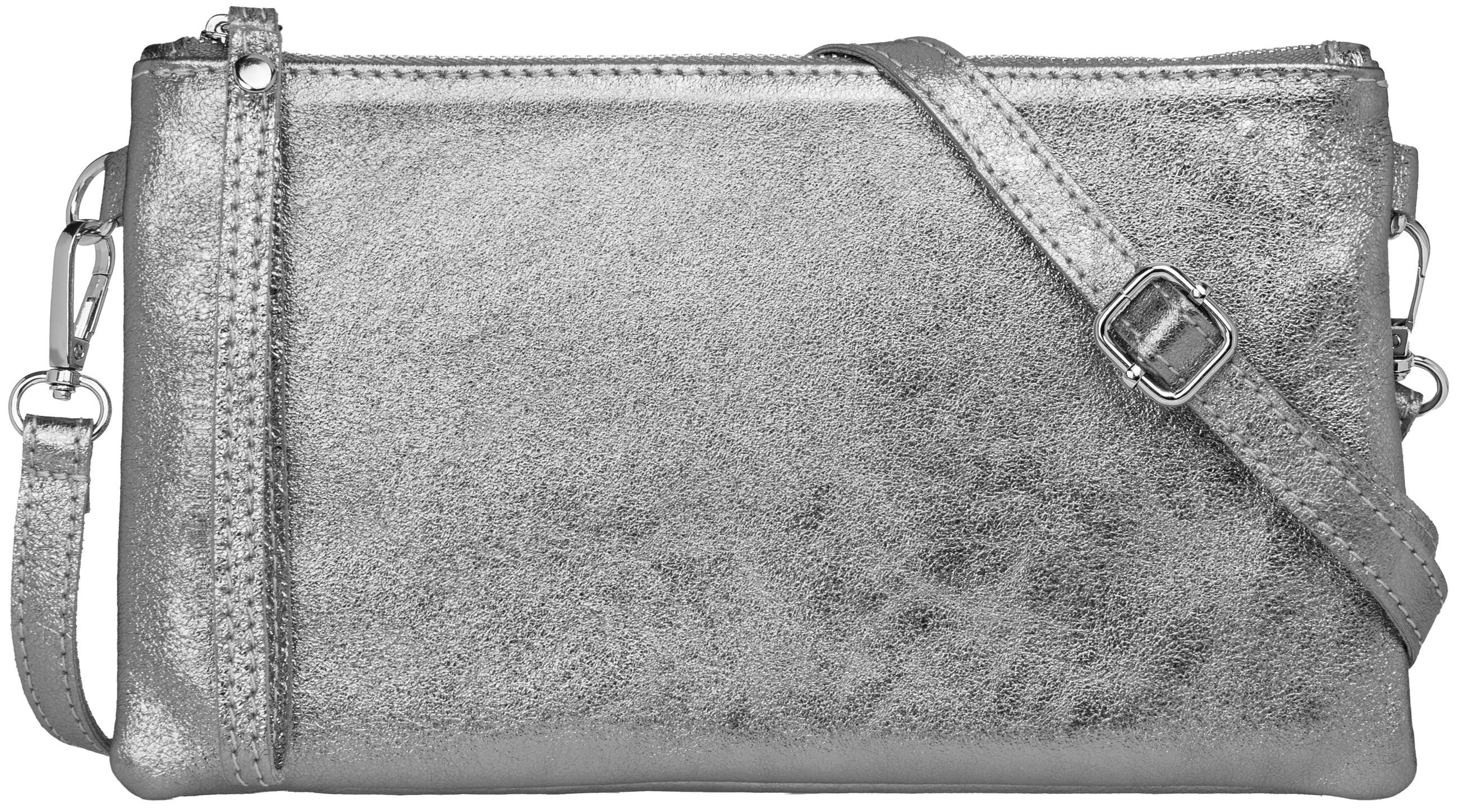 Caspar Clutch Leder Abendtasche Damen Umhängetasche - CLASSIC LINE - Modell No.717, leicht, elegant & langlebig- 100% Echtleder - Handmade in Italy