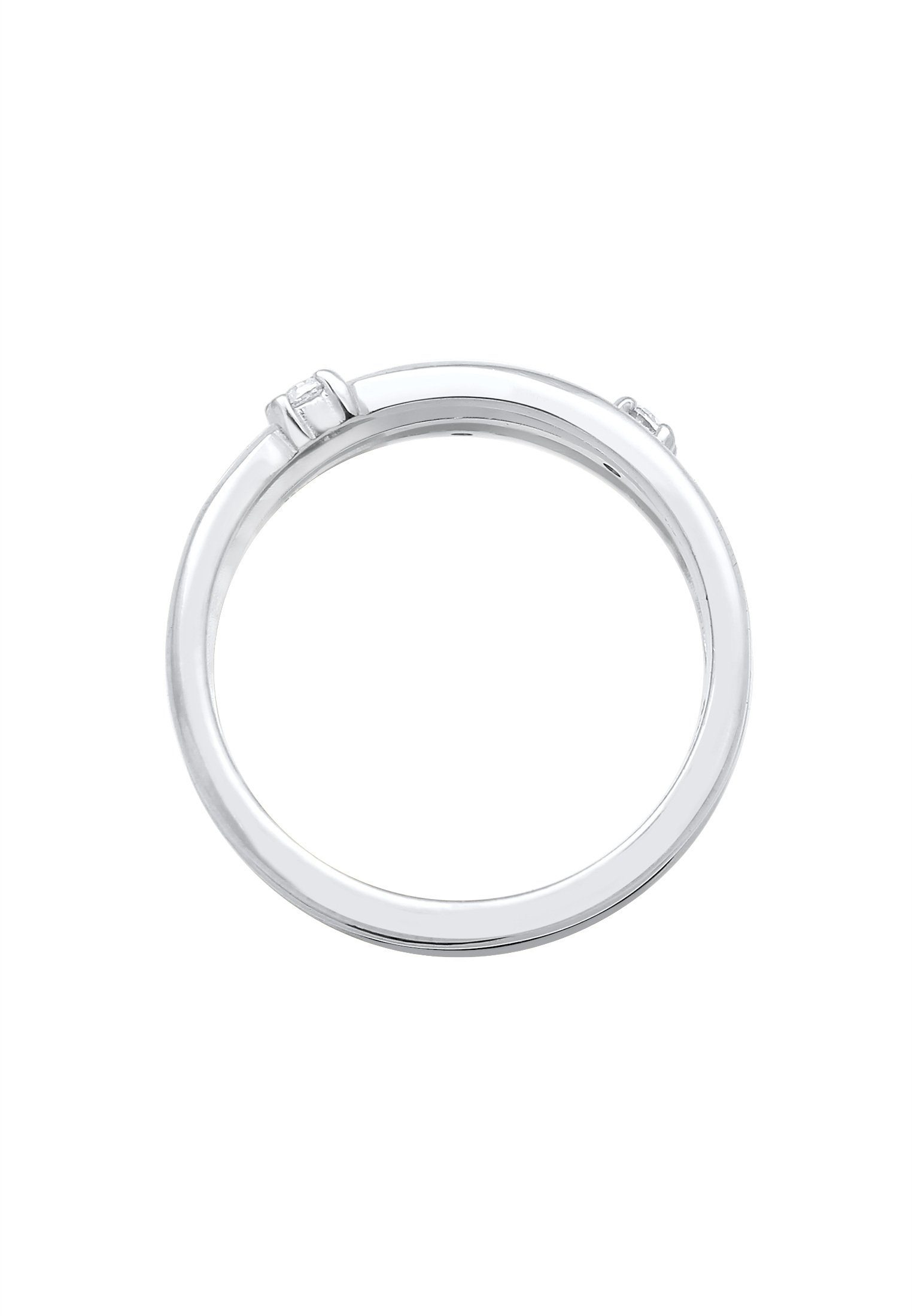 Elli Fingerring Wickelring Zirkonia Filigran 925 Silber