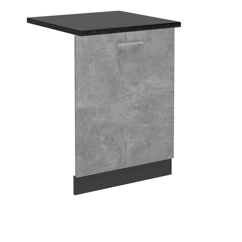 Vicco Frontblende R-Line, Beton/Anthrazit, 60 cm, AP Marmor (1 St)