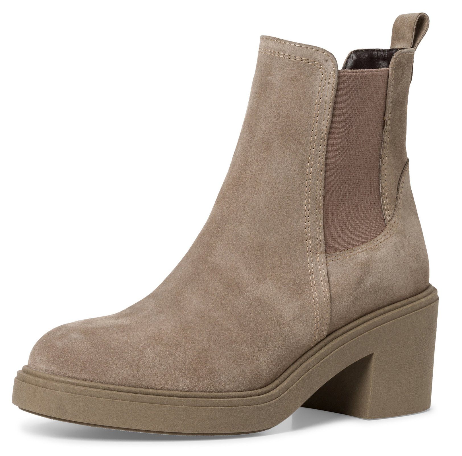 1-25011-41 378 Taupe Suede Stiefelette