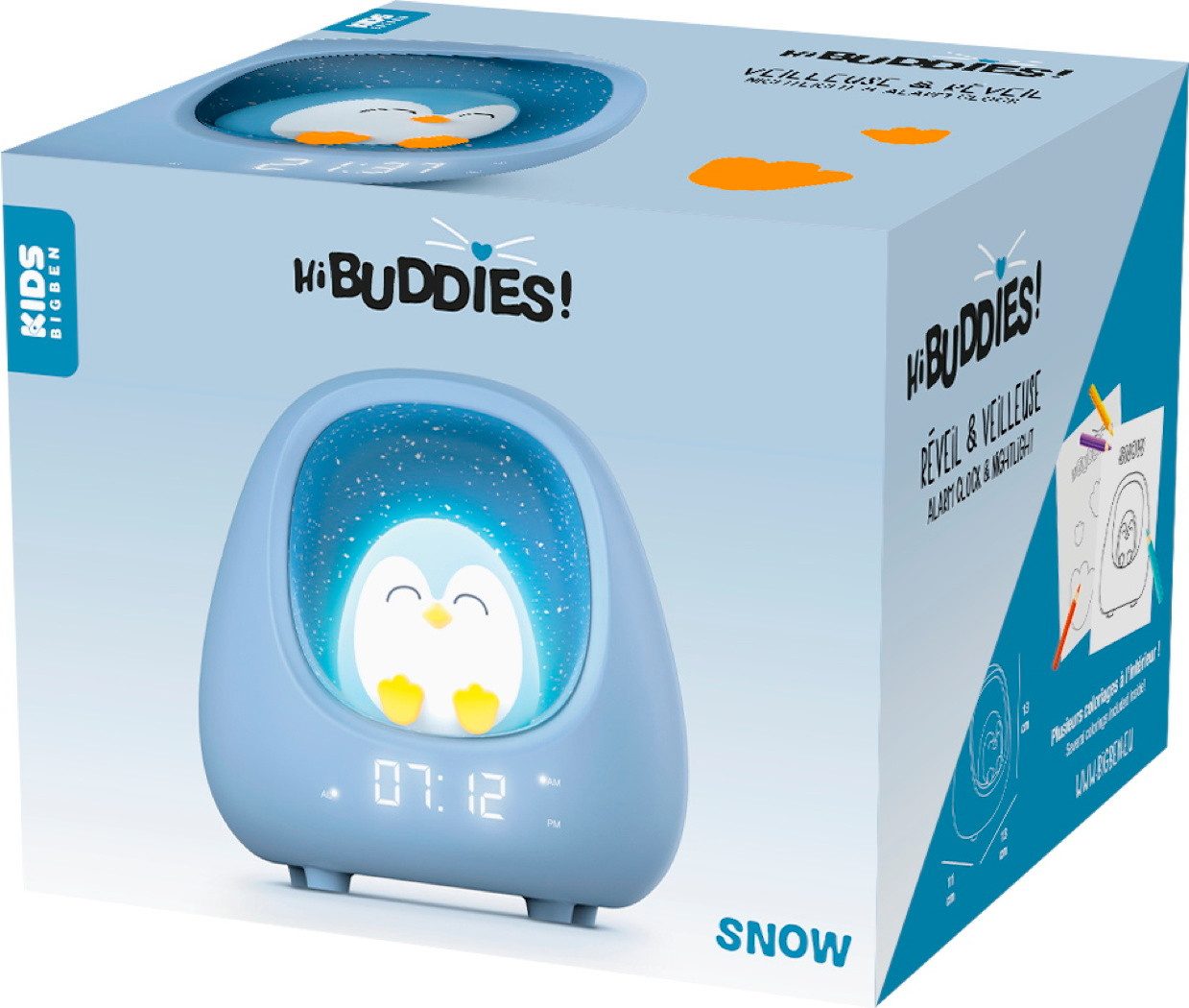 BigBen Kinderwecker Kids Wecker Nachtlicht Penguin Pinguin Nest MYKO Hi Buddies! AU390049