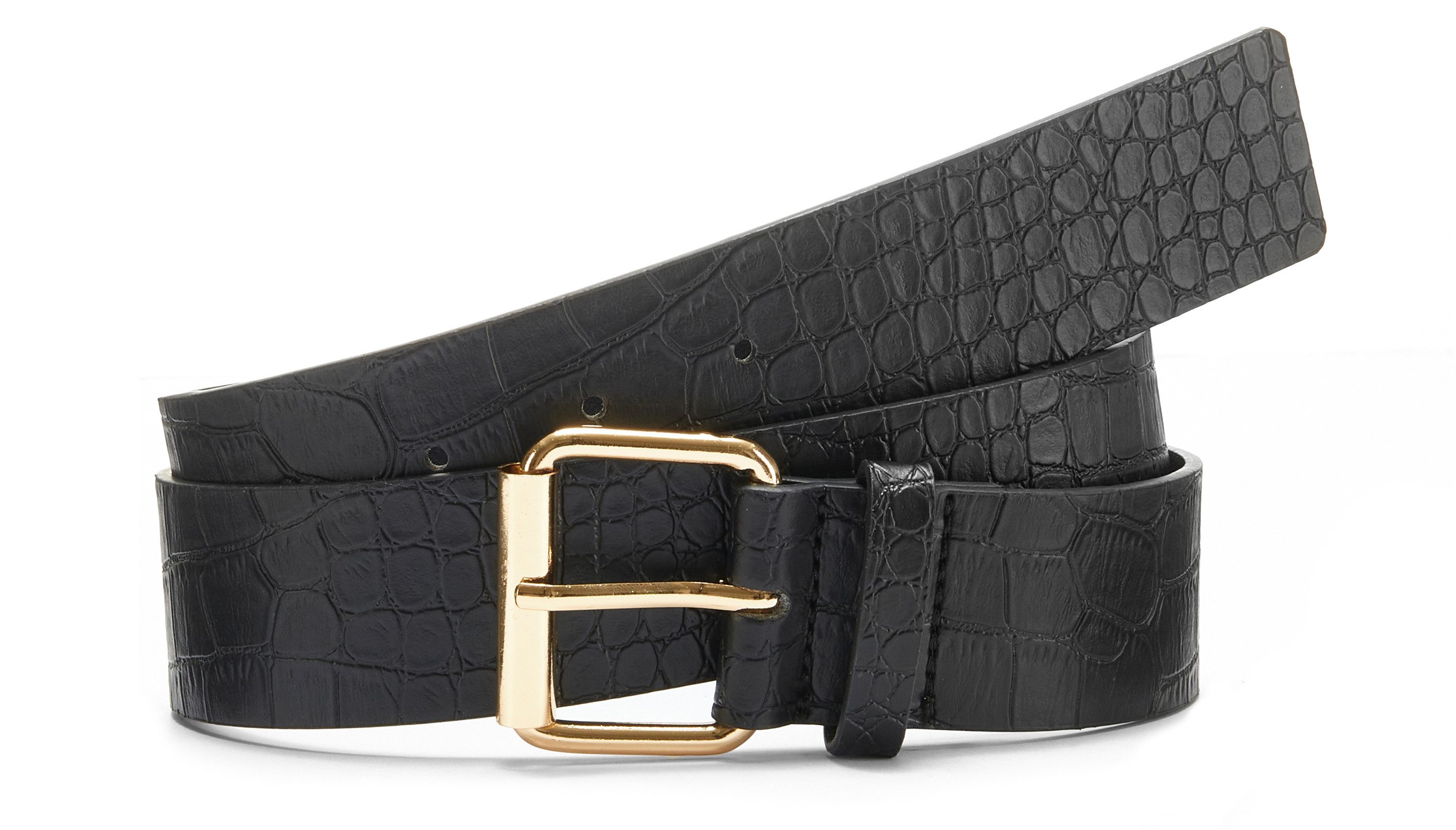 French Connection Hüftgürtel Hosengürtel, Anzuggürtel, Gürtel, Jeansgürtel NEU mit modischer Animal-Prägung und goldfarbener Schnalle. € 22,99