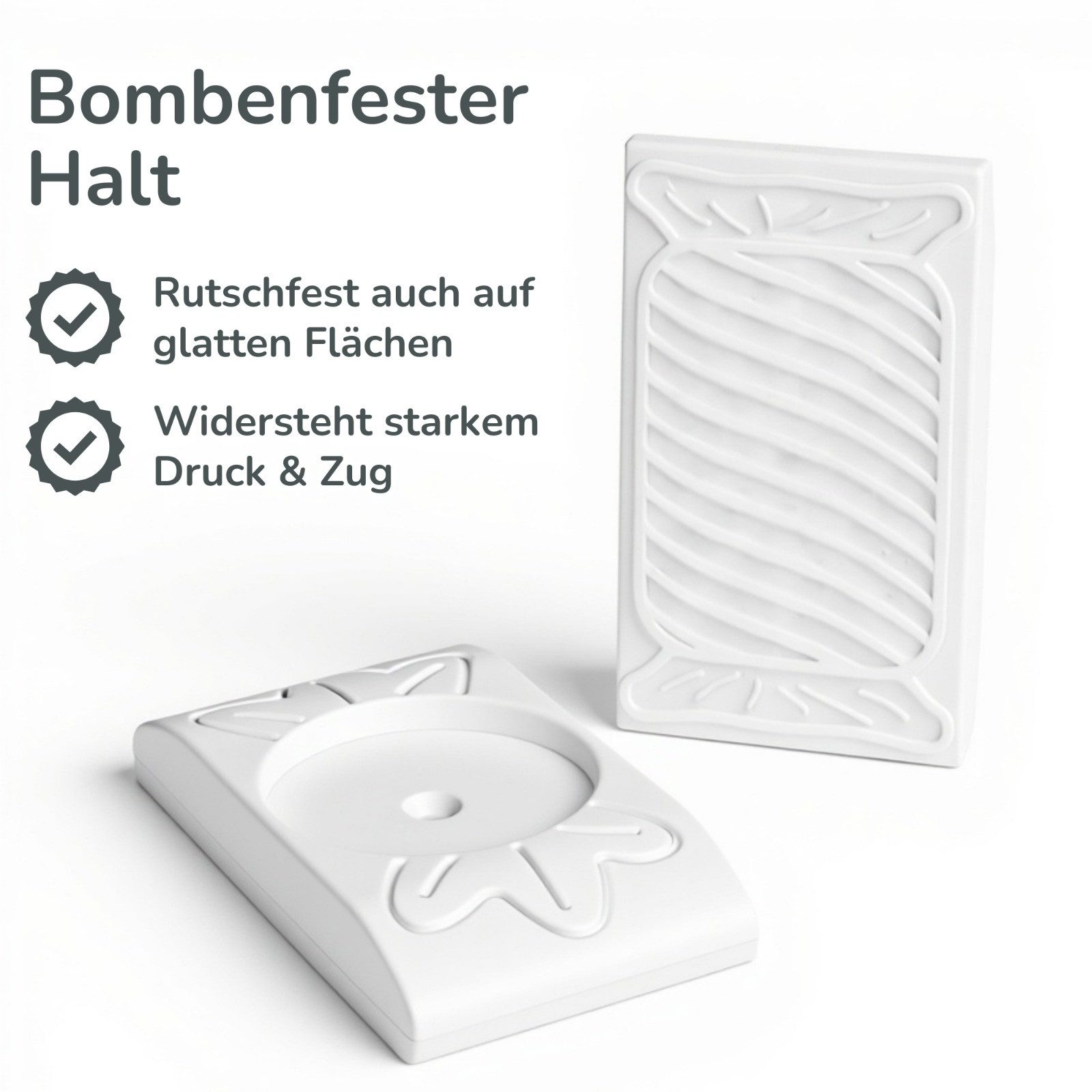 Bronea Türschutzgitter 4X Wandschutz Pads Eckig für Treppengitter & Türschutzgitter (Set, Rechteckige Wand- & Türschutz für Baby Klemmgitter), Extrastarke Wandschützer für alle gängigen Schutzgitter