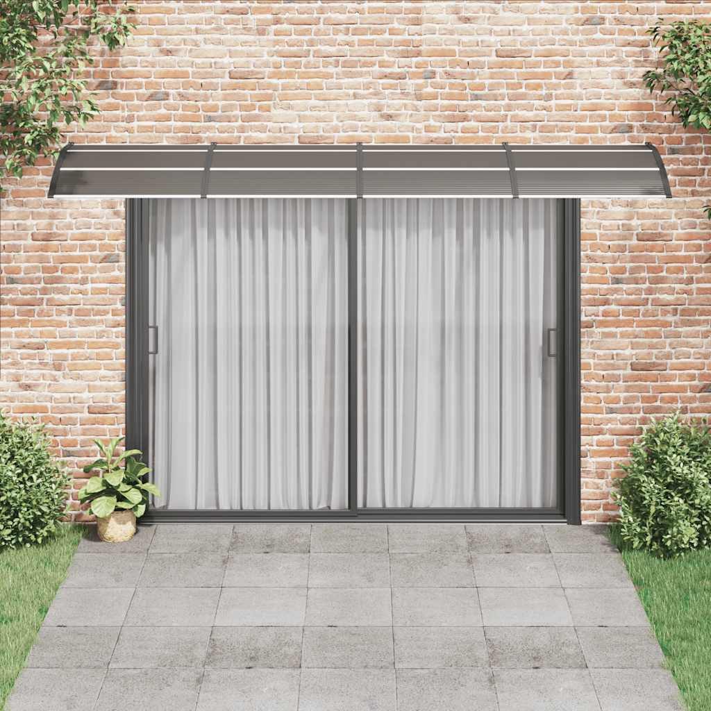 vidaXL Markise Türvordach Schwarz 400x75 cm Polycarbonat (1-St)