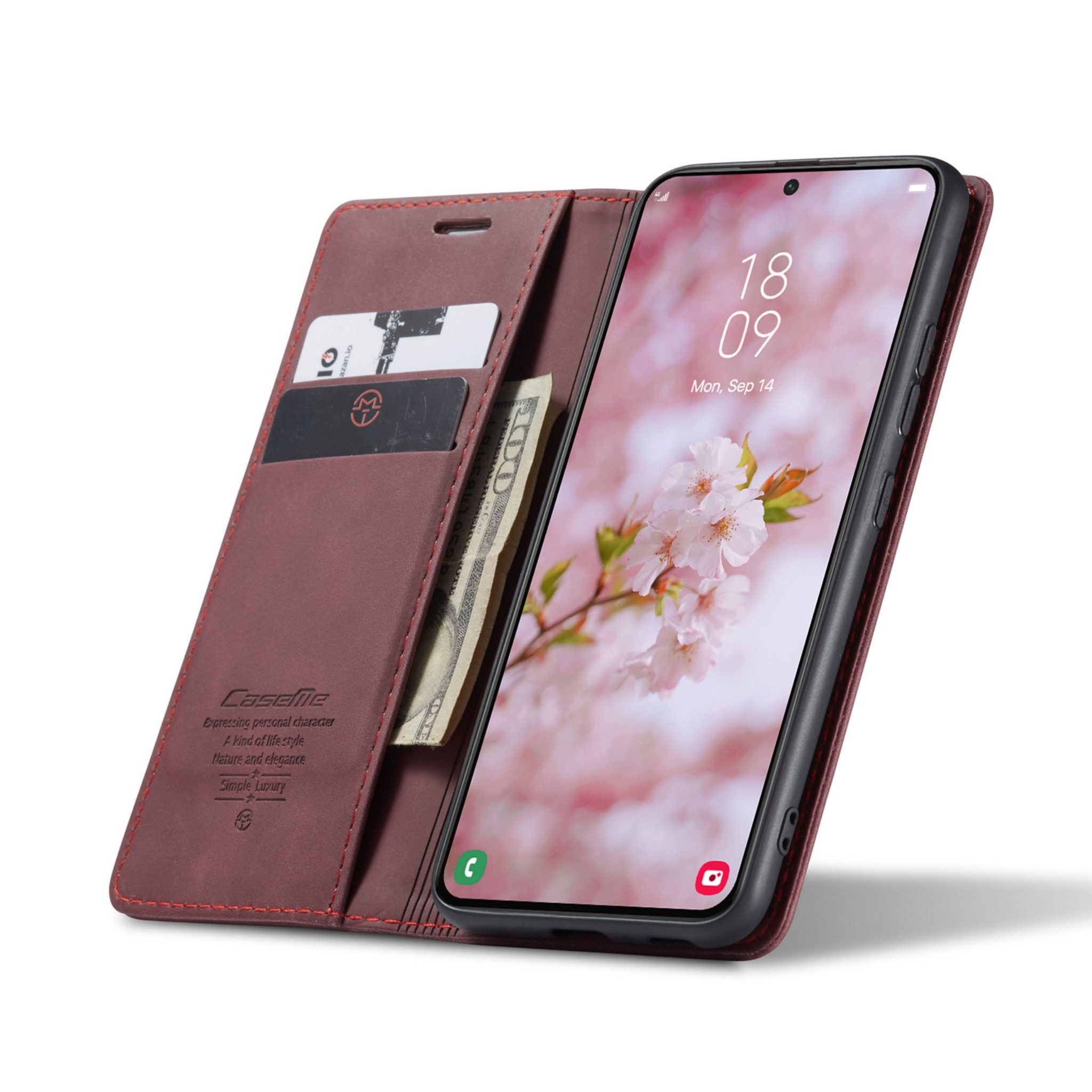 CaseMe Handyhülle Handyhülle für iphone Klapphülle Case Tasche mit Magnet Kartenfach – Bild 3 von 5