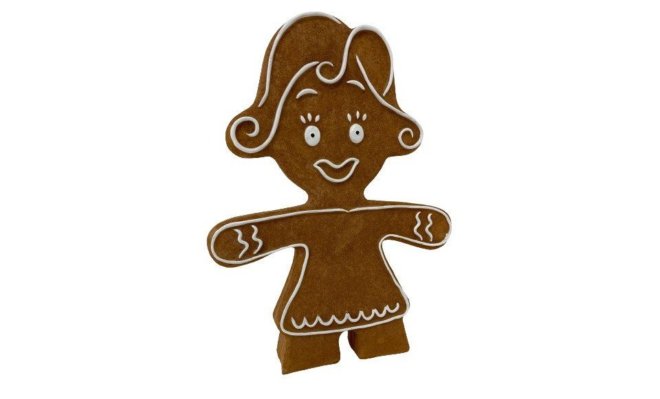 Weihnachtsfigur Dekofigur Lebkuchenfrau 23 x 16 x 2 cm