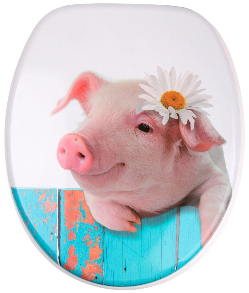 Sanilo WC-Sitz Schwein, mit Absenkautomatik