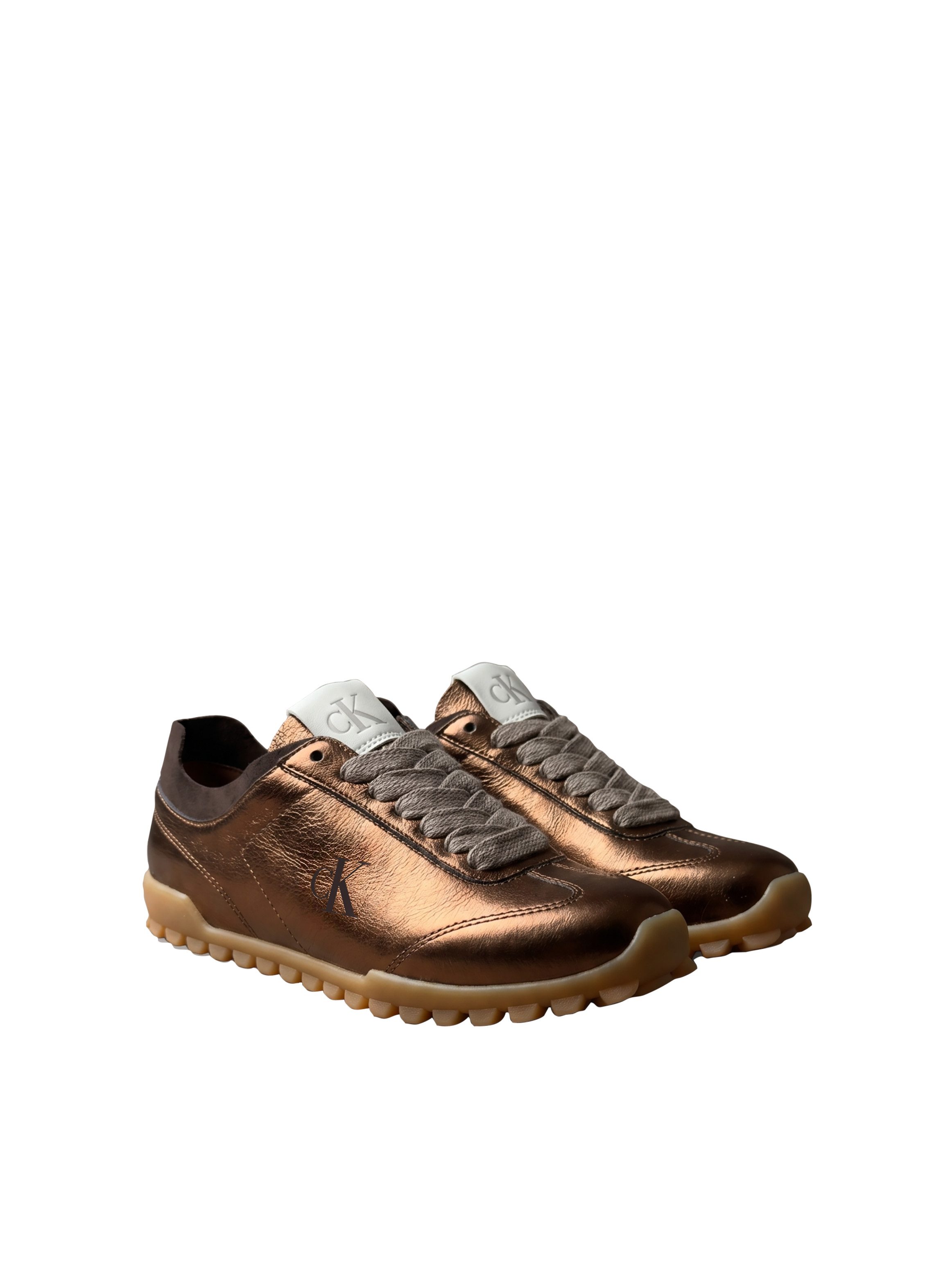 Calvin Klein LOW PROFILE SNEAKER MET Sneaker Halbschuh, Freizeitschuh, Schnürschuh in Metallic-Optik