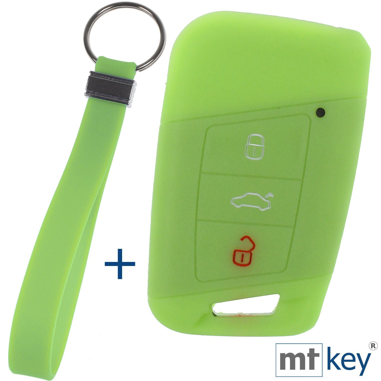 mt-key Schlüsseltasche Autoschlüssel Silikon Schutzhülle fluoreszierend günstig online kaufen