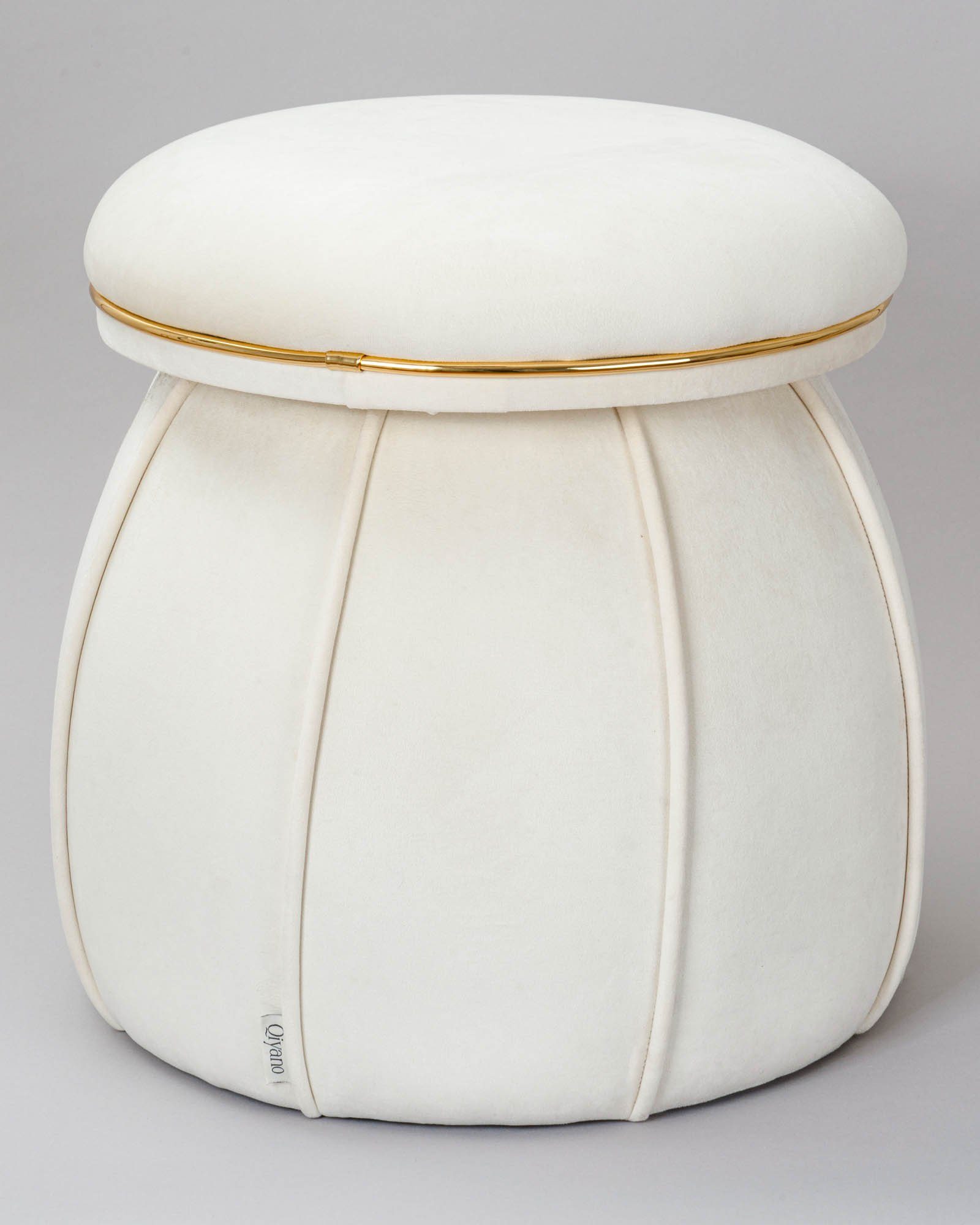 Qiyano Hocker Pouf Luana 100 Samt günstig online kaufen