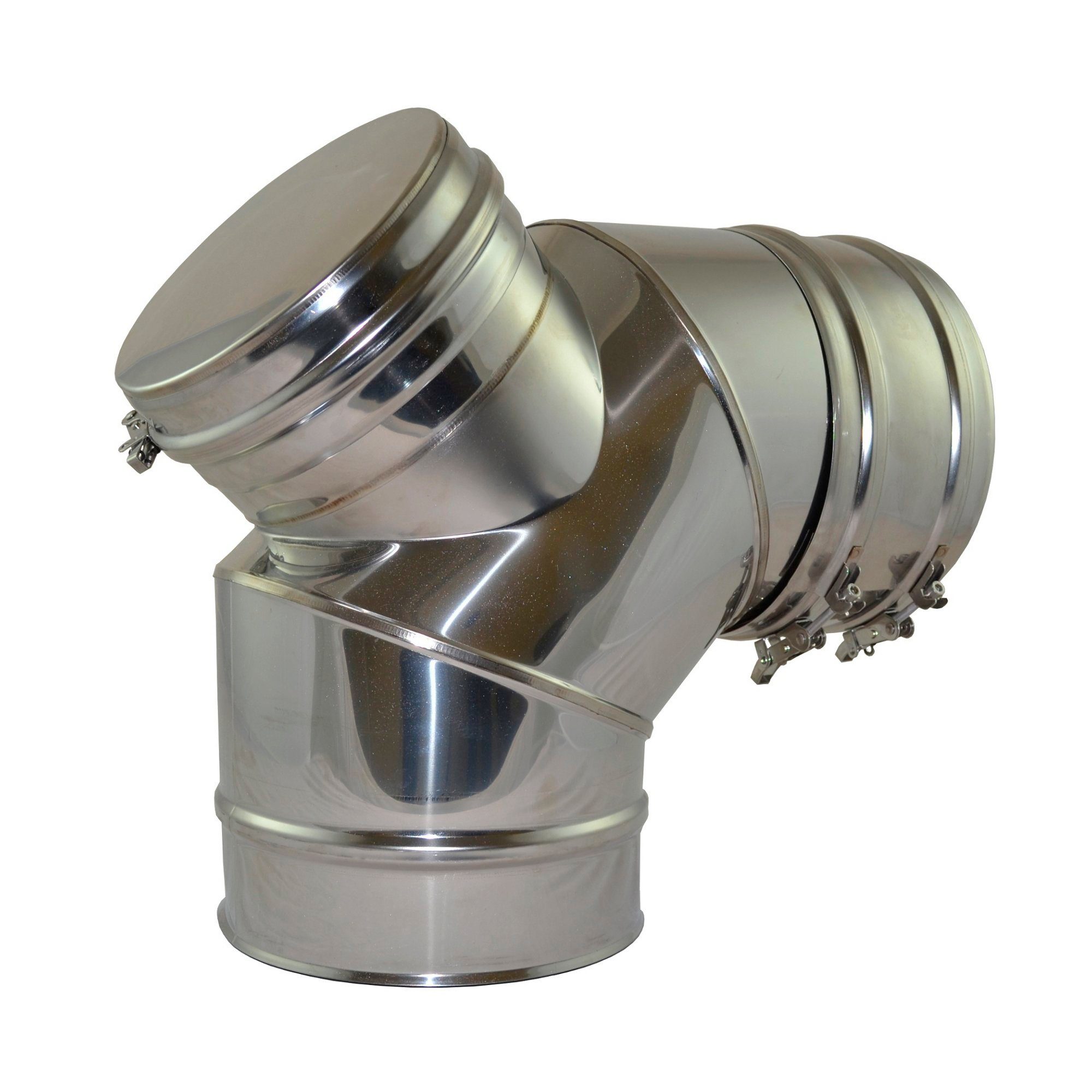 Zitec Ofenrohr Reinigungswinkel 90° DW, Bogen, 150 mm, 90 °