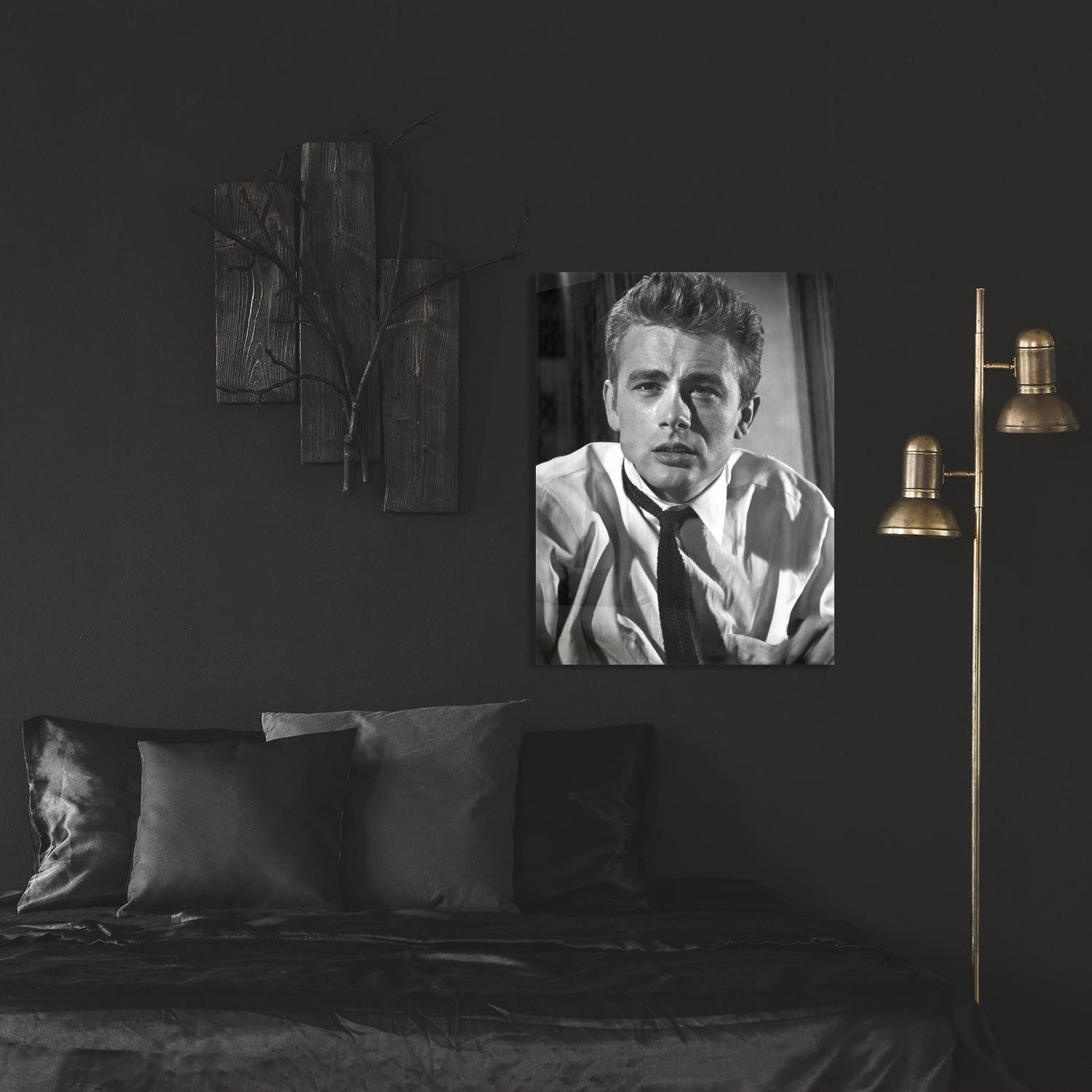 queence Acrylglasbild James Dean, Mann, Schwarz-Weiß, Stars, Fine Art-Print in Galeriequalität