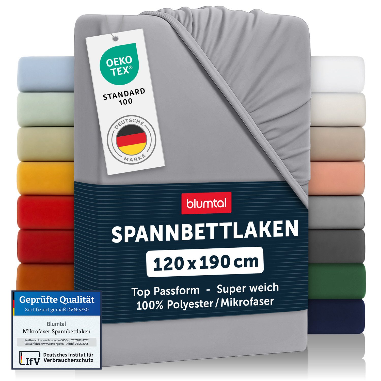 Blumtal Spannbettlaken Bettlaken aus Mikrofaser, Mikrofaser, Gummizug: rundum, (2 Stück)