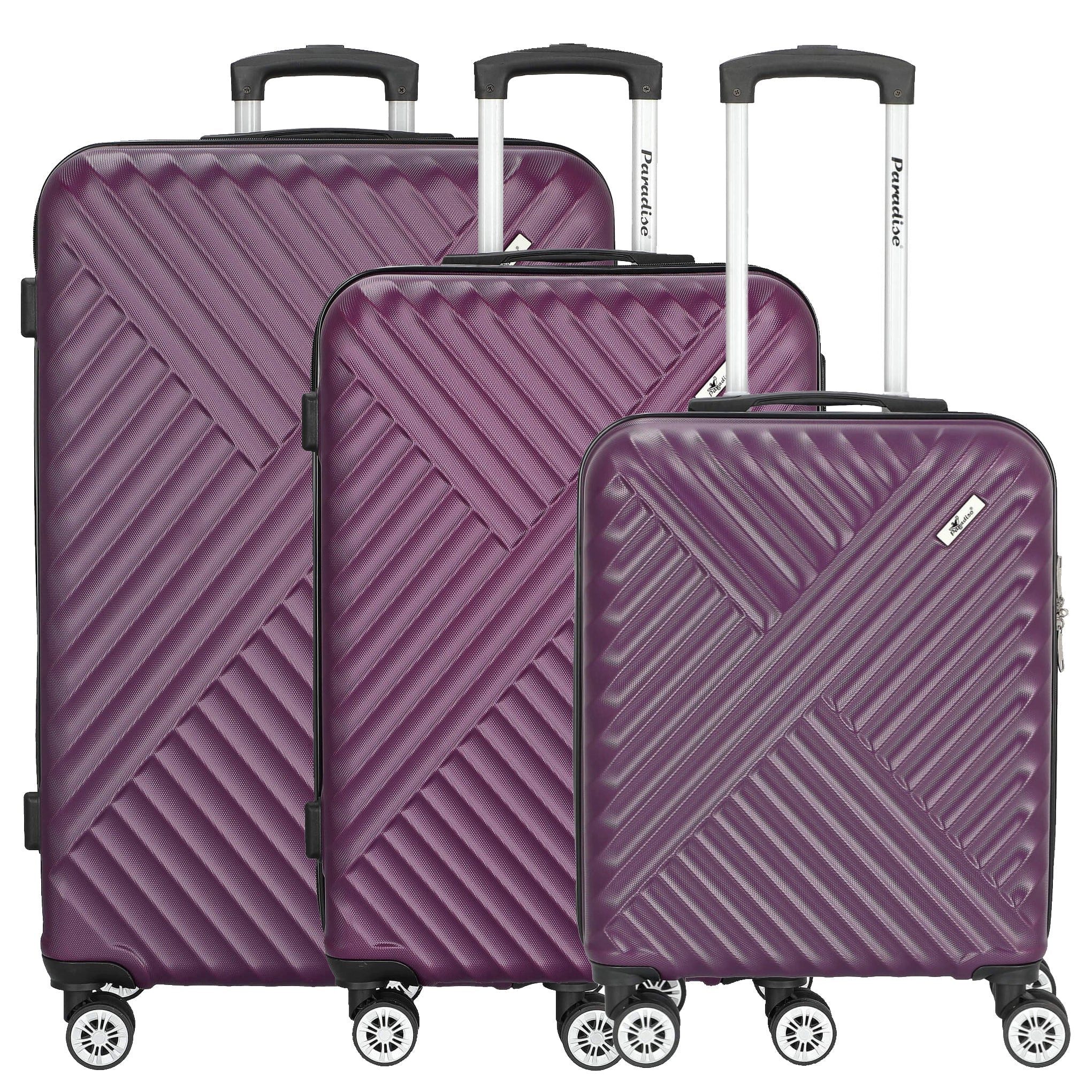 CHECK.IN® Kofferset Kingston - 4-Rollen-Trolley Set 3tlg. (lila), 4 Rollen Rollen