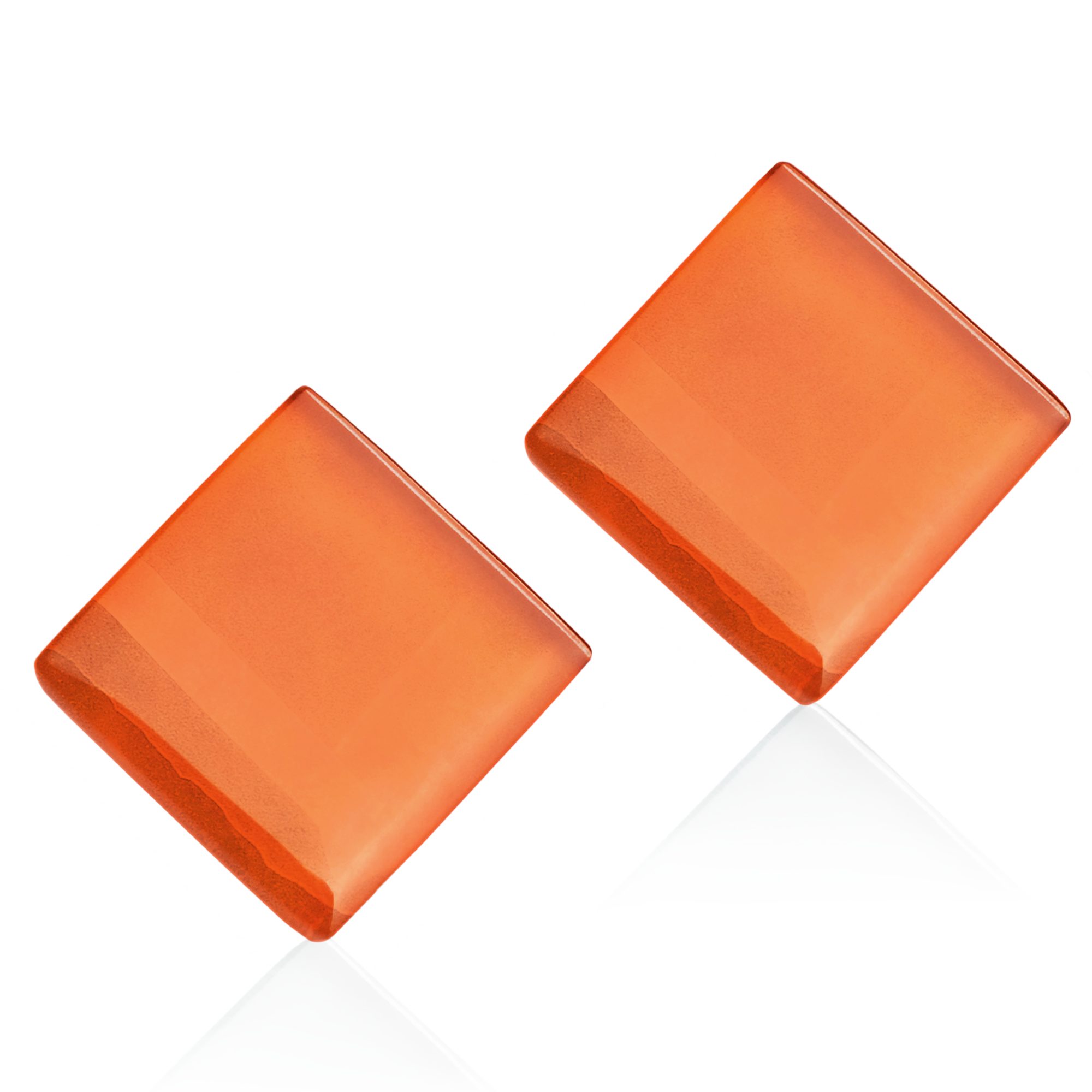 ALEXASCHA Paar Ohrstecker Quadratische Statement Ohrringe aus Glas • handge günstig online kaufen