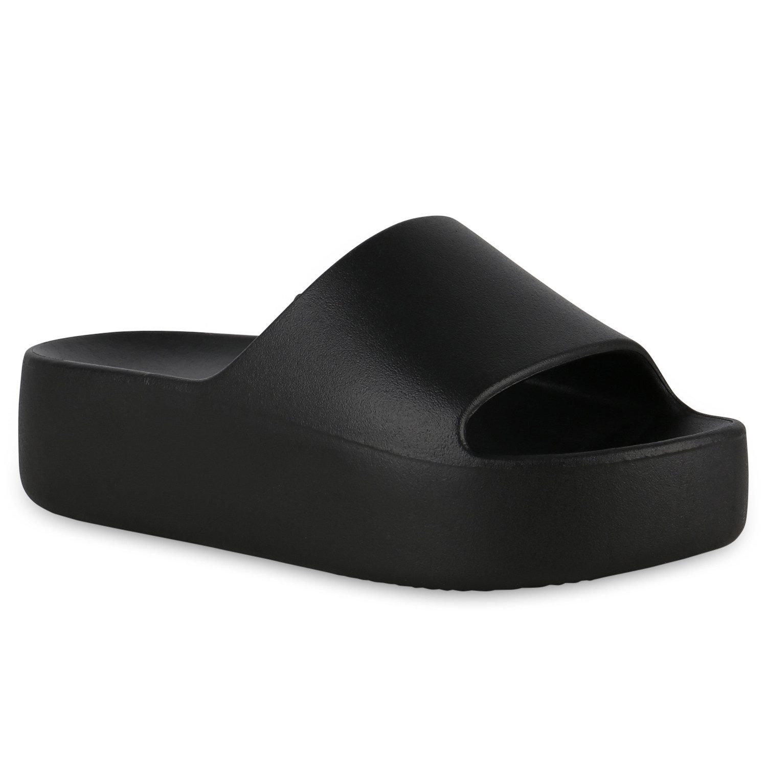 VAN HILL 841109 Sandalette Damen Pantoletten Sandaletten Plateau Schlappen günstig online kaufen