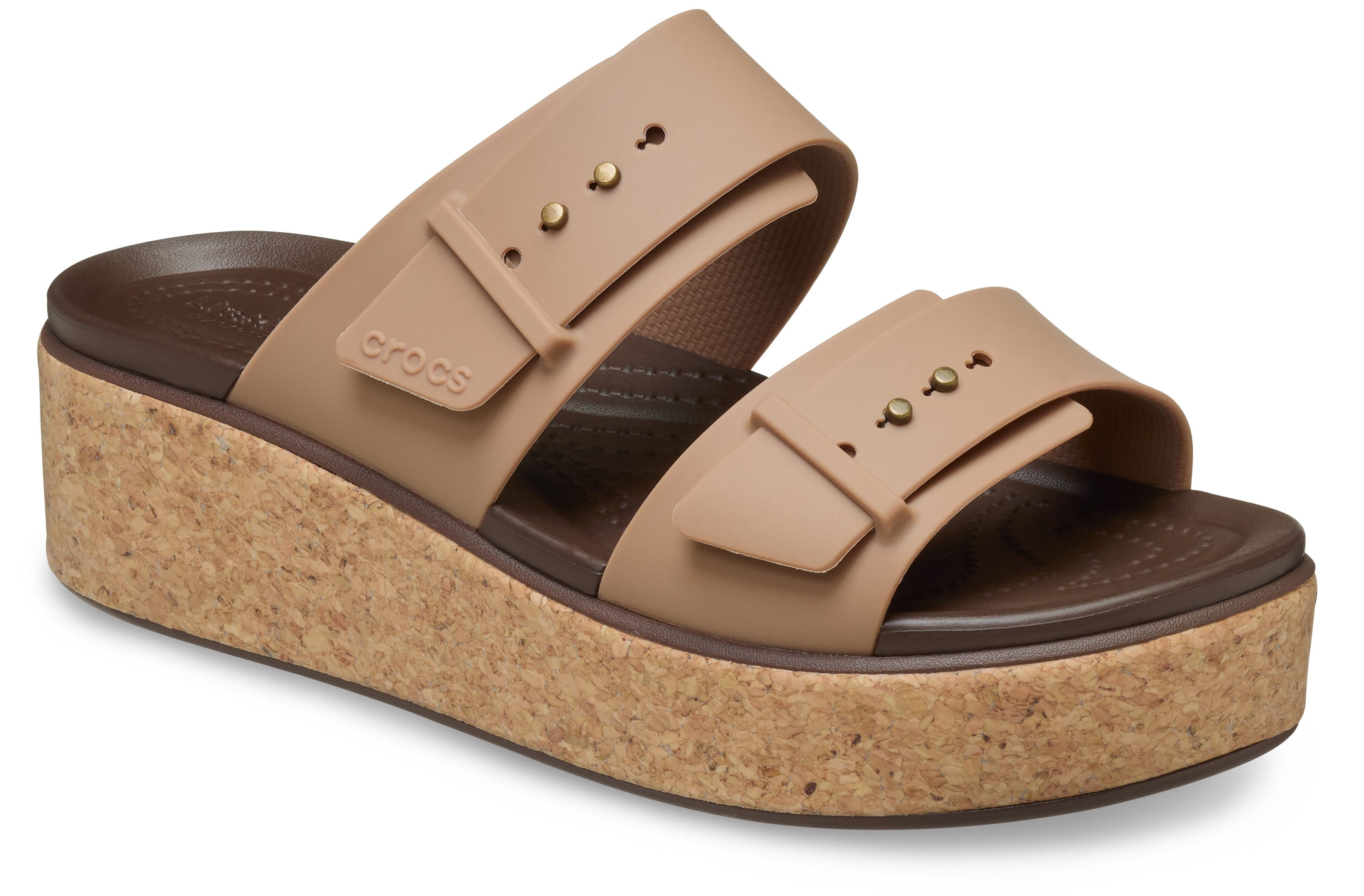 Crocs Brooklyn Cork Buckle Keilpantolette, Keilsandale, günstig online kaufen