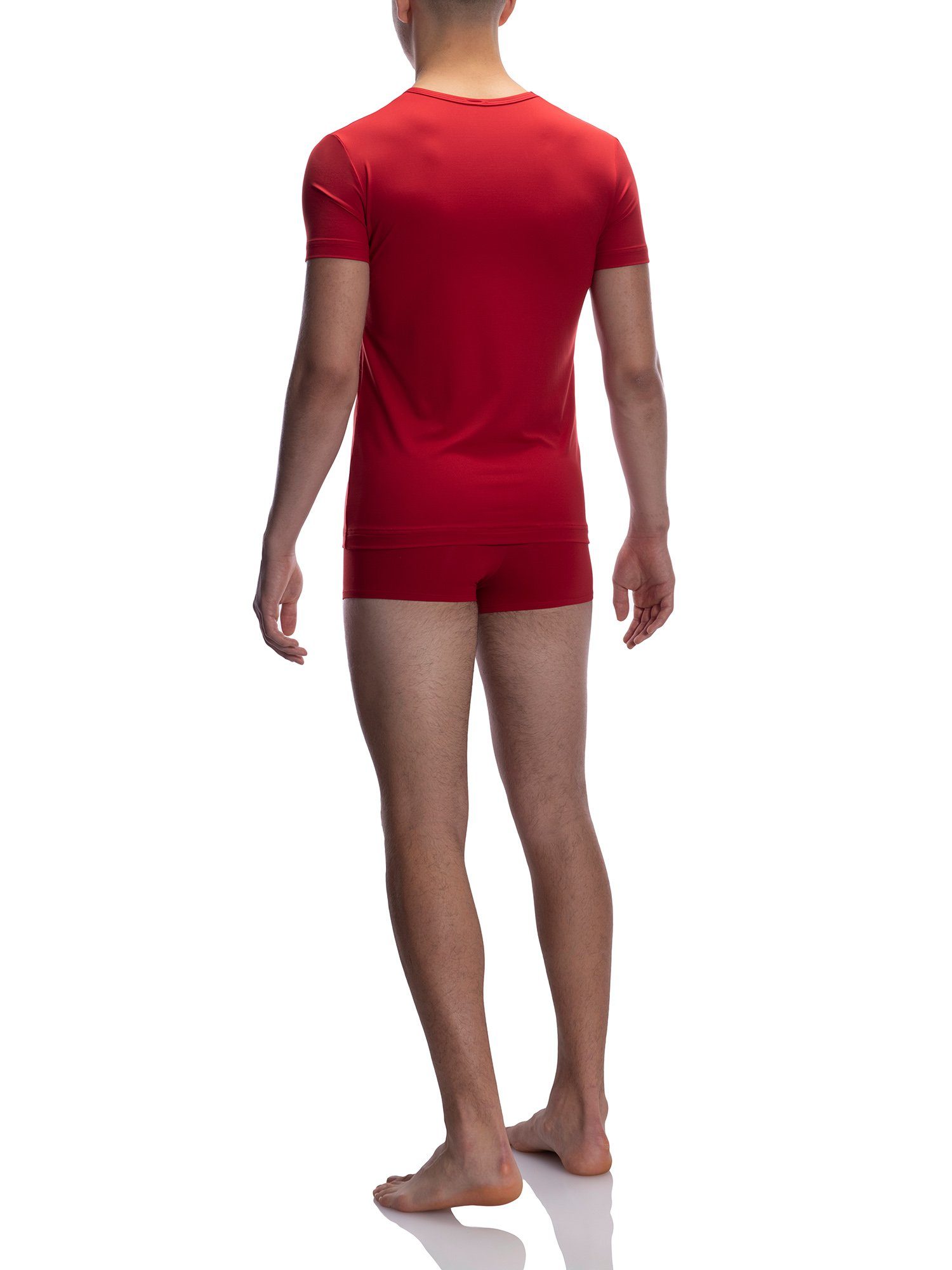 V-Shirt (1-tlg) Olaf RED 2059 rot V-Shirt Benz