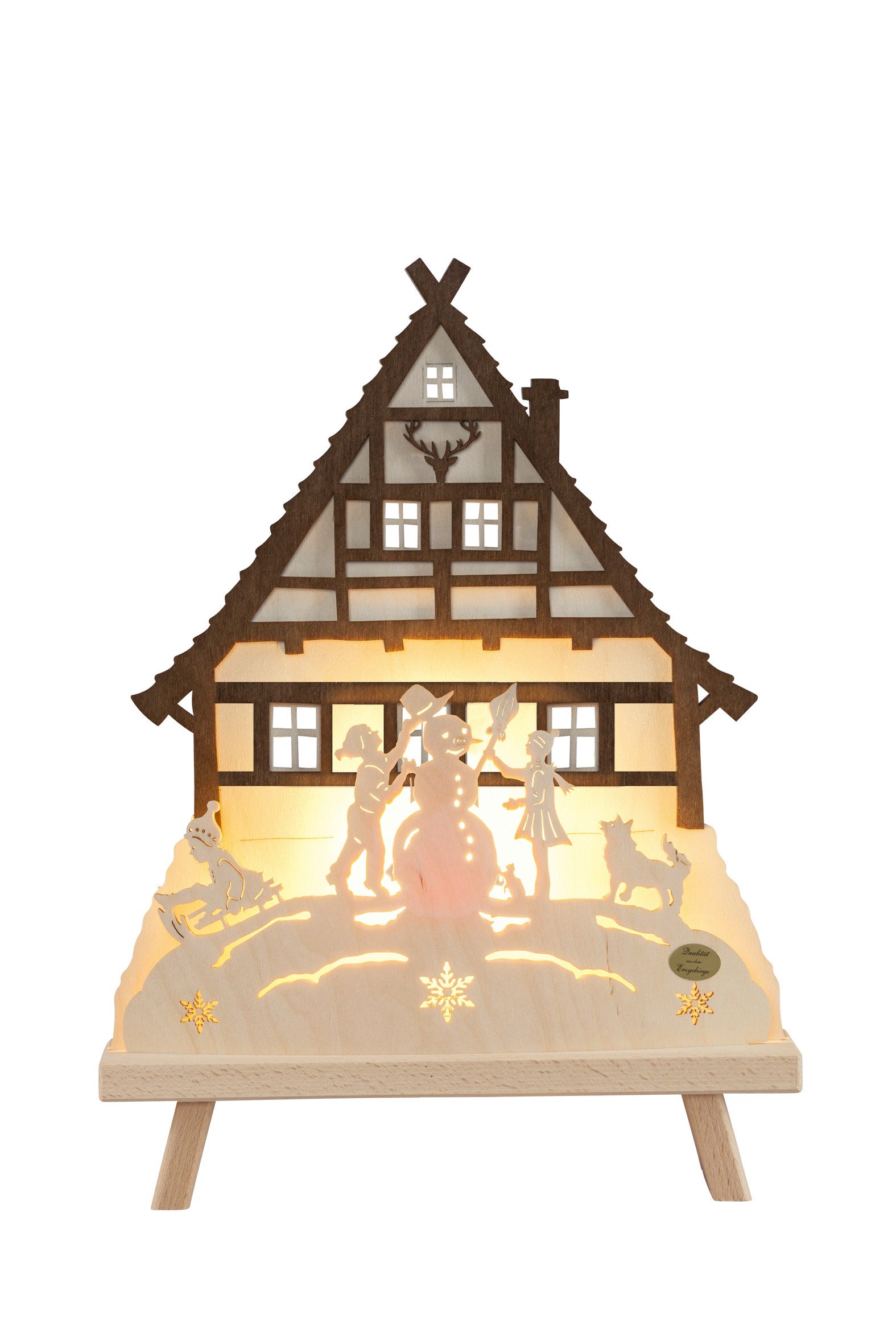 SAICO Original LED Lichterbogen Deko-Lichterspitze, Waldhaus, inkl. LED-Leuchtmittel, warmweiß, BxHxT: 30x41x6 cm