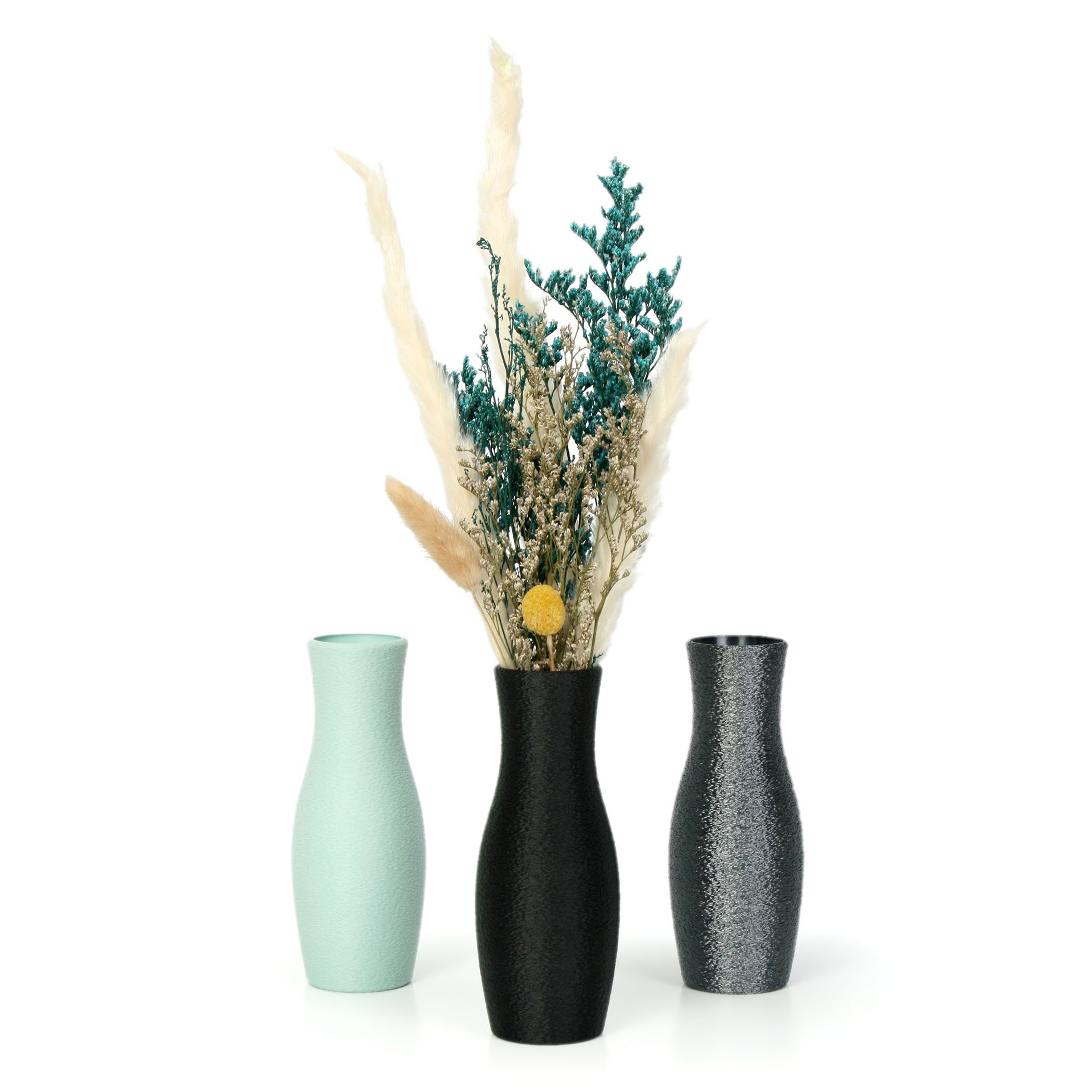 – Vase nachwachsenden Rohstoffen; Blumenvase aus Bio-Kunststoff, wasserdicht Feder aus Bronze bruchsicher Dekorative Dekovase & Designer Kreative