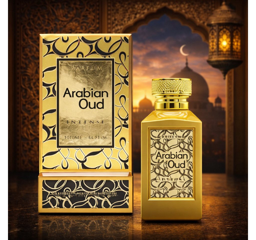 Attar & Co London Eau de Parfum Arabian Oud Classic & Intense Unisex, Würzig, Orientalisch 100 ml, 1-tlg., Hergestellt in England, Orientalisch-Holzig, fruchtige Süße