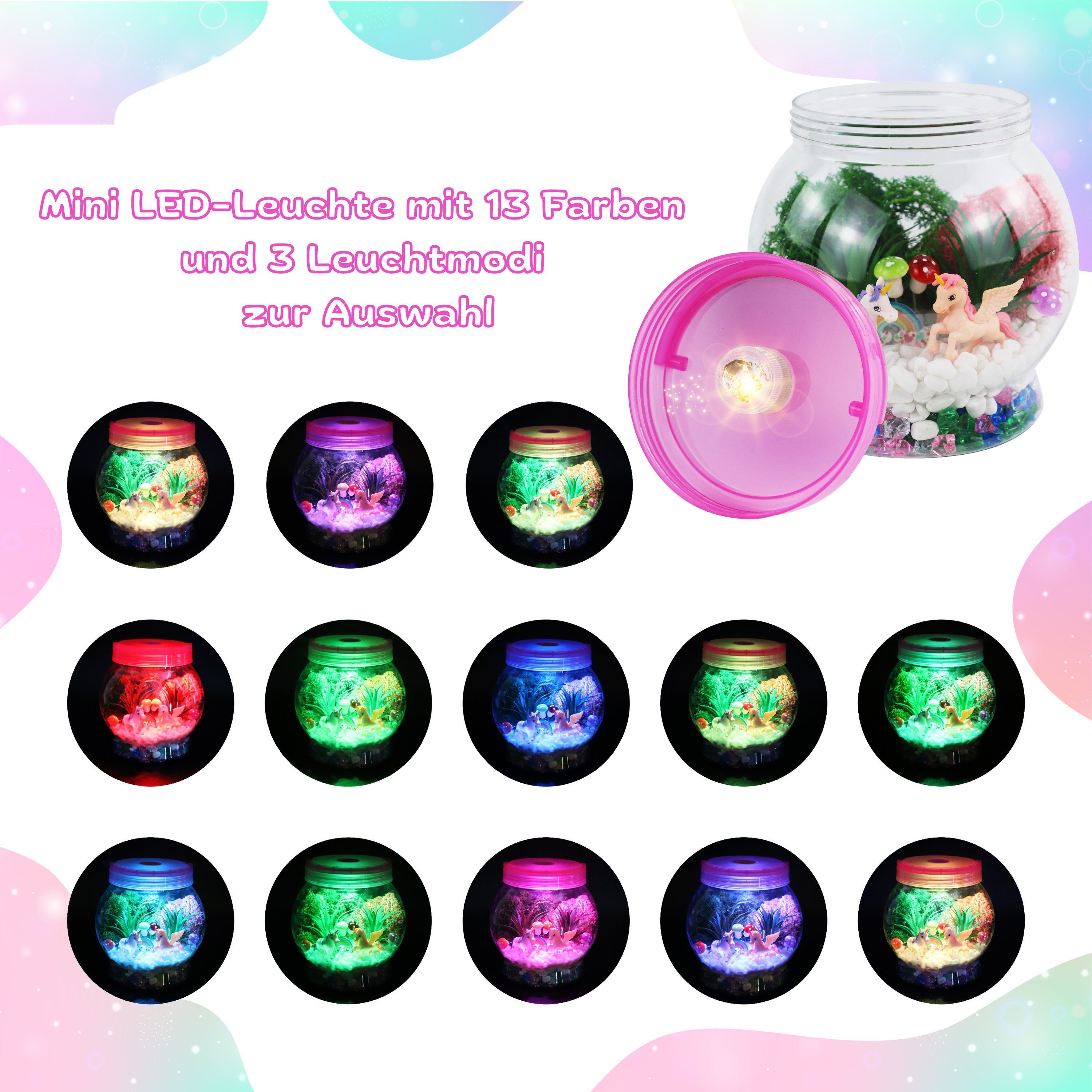 Coradoma Kreativset Terrarium Kit für Kinder DIY Bastelset mit Nachtlicht L günstig online kaufen