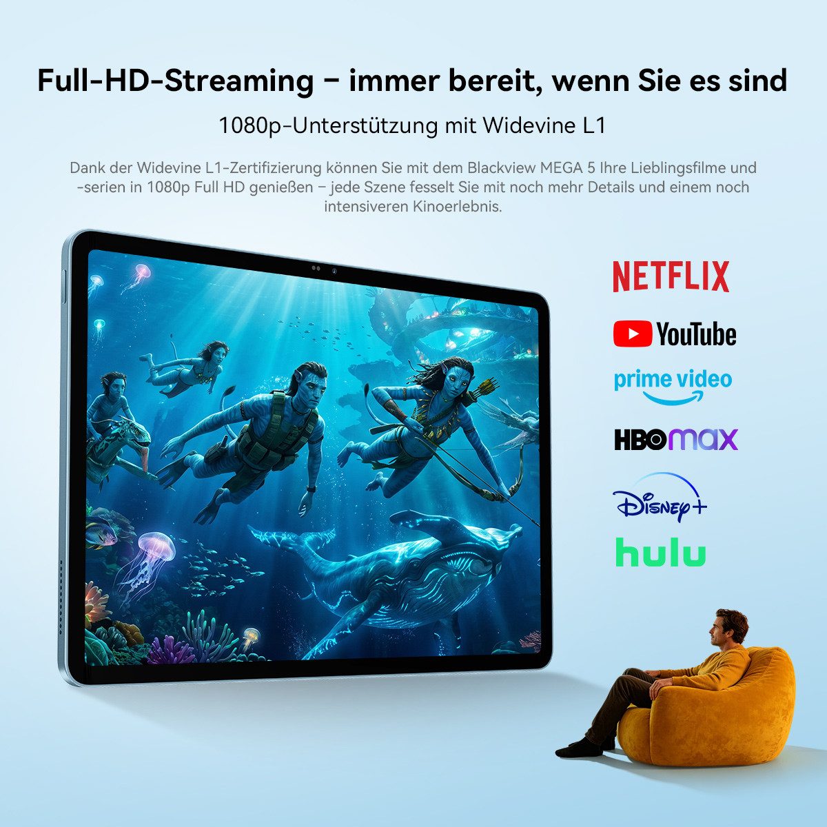 blackview MEGA 5 12,2" 2.4K Android 16 Tablet 256GB mit Tastatur & Stift Tablet (256 GB, 4G(LTE), 120Hz, DokeOS_P 5.0 A16, WiFi 6, 10000mAh, 2,4K, Octa-Core, PC 3,0)