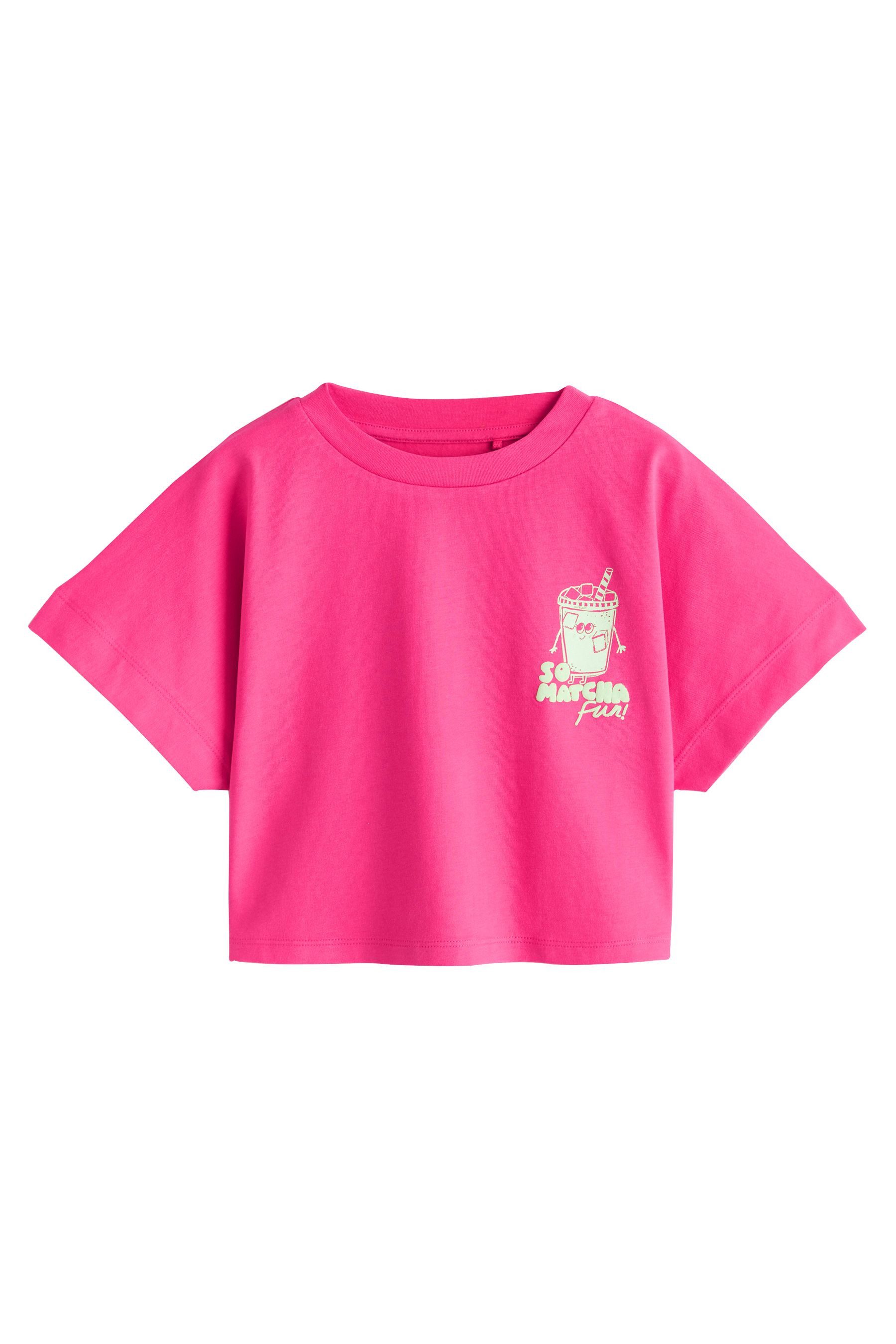 Next T-Shirt Kastiges T-Shirt mit Grafik (1-tlg)