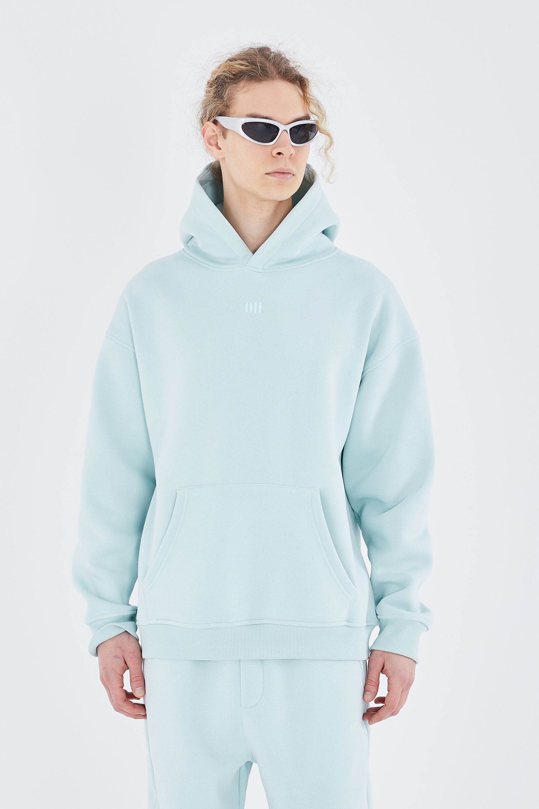 OSSY HOMER Hoodie Oversize Hoodie einfarbig Basic Baumwolle Kapuzenpullover 320gsm