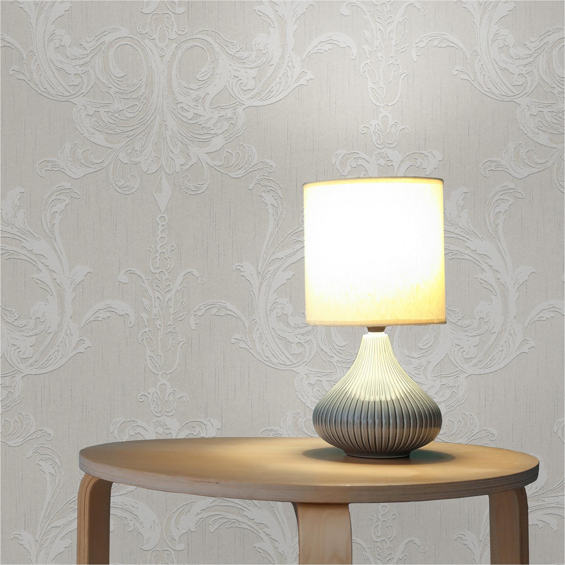 Vliestapete Tapete Streifen Lio M1-No.3859, Vliestapete, Creme, Barocktapete