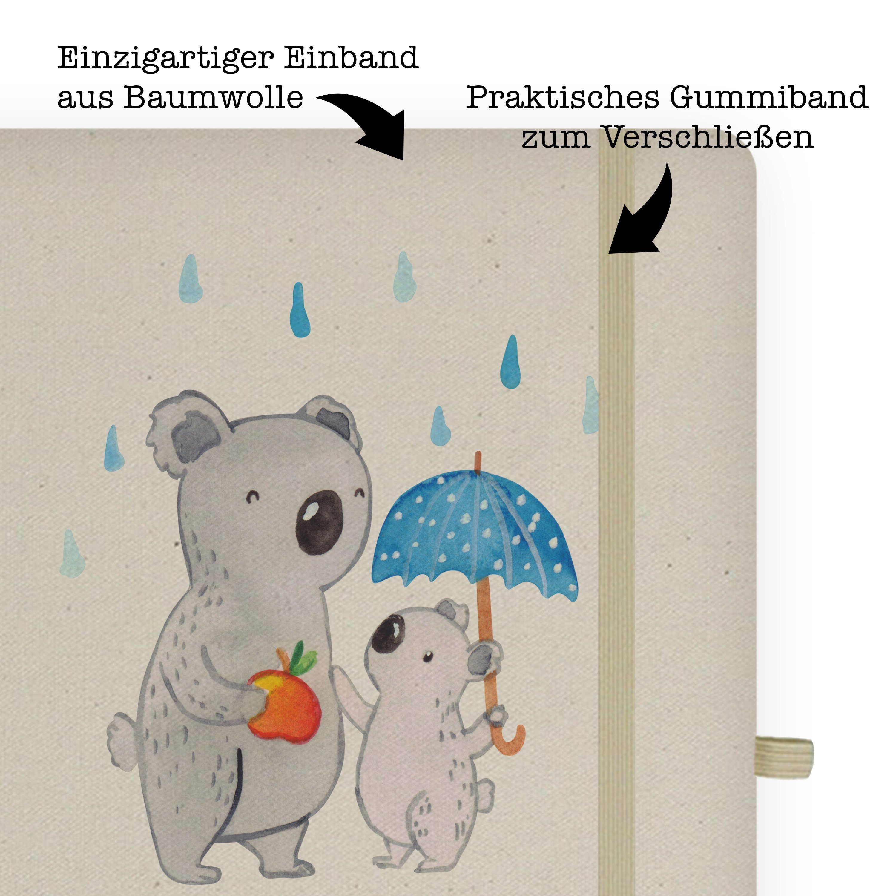 - mit Notizbuch Tagesvater - Geschenk, Mrs. Panda Herz Mr. & Kollegin, Panda Mr. Kladde, Mrs. Schre & Transparent