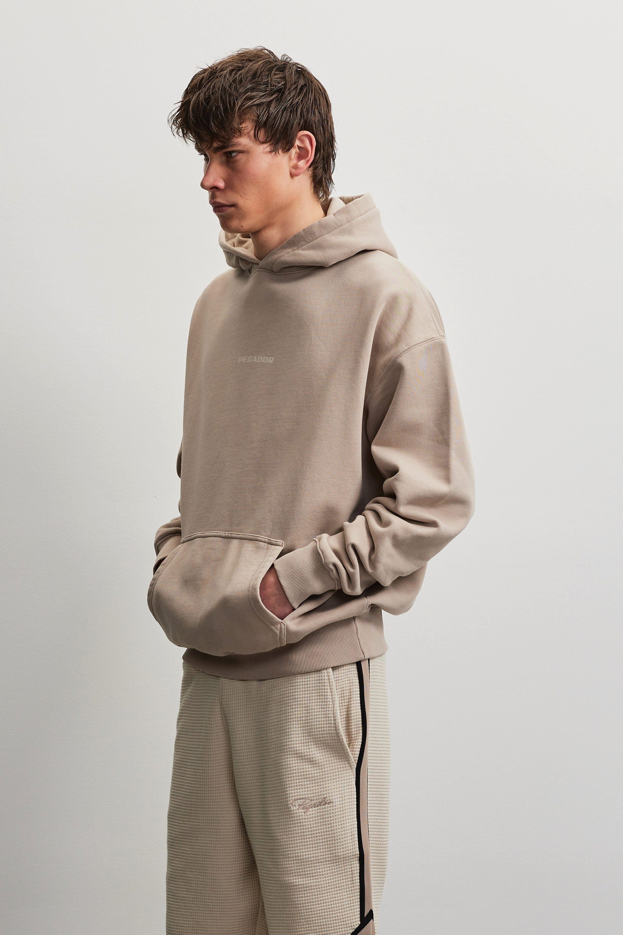 PEGADOR Kapuzensweatshirt COLNE LOGO OVERSIZED HOODIE Baumwollmischung, oversize