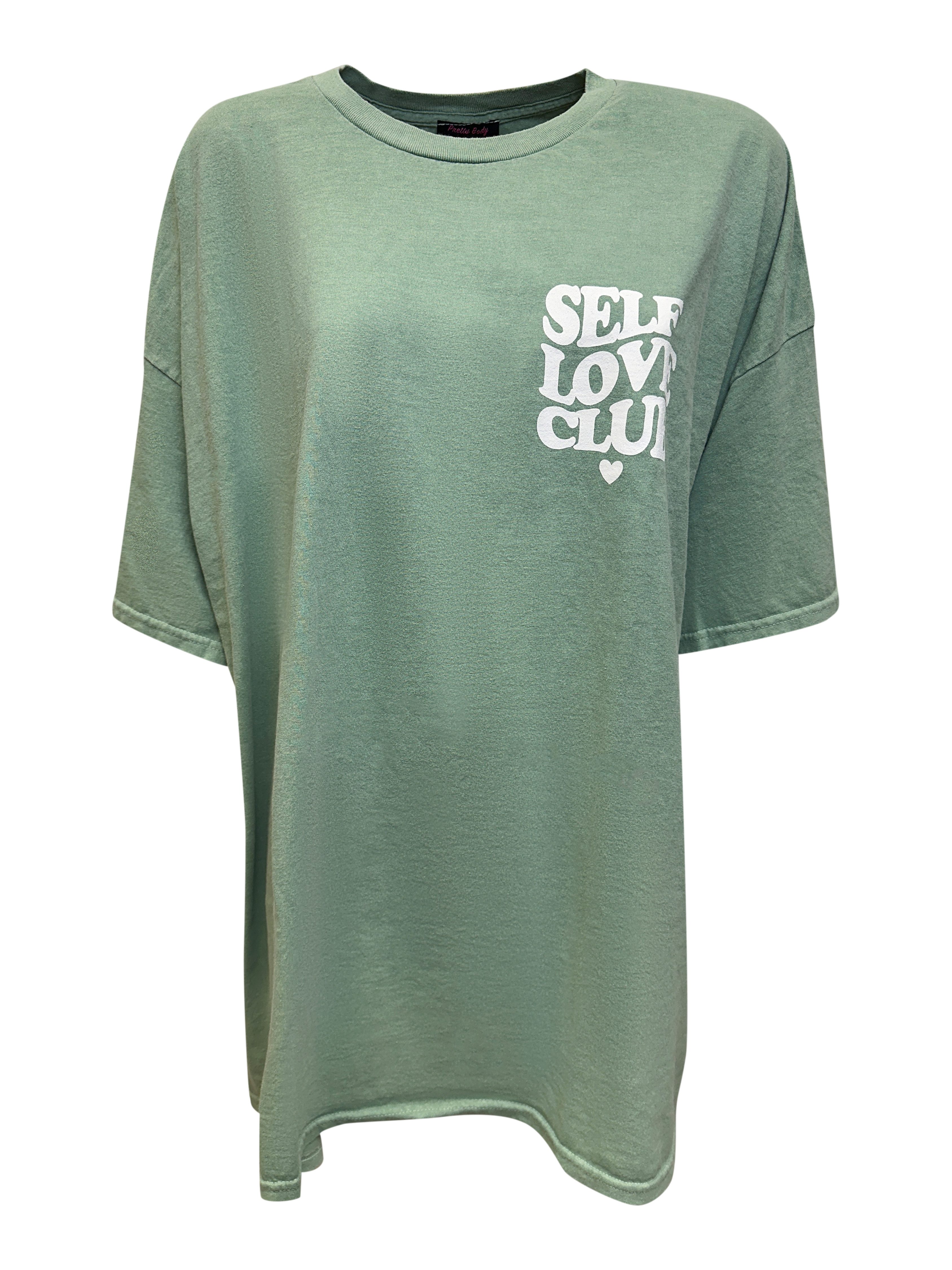 Worldclassca T-Shirt Worldclassca Oversized Print LOVE CLUB T-Shirt lang Sommer Oberteil – Bild 2 von 5
