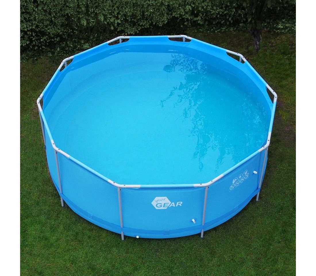 Thumbnail - yourGEAR Rundpool Pool Ø 366 x 122 cm Stahlrahmen Gartenpool Familienpool Schwimmbecken