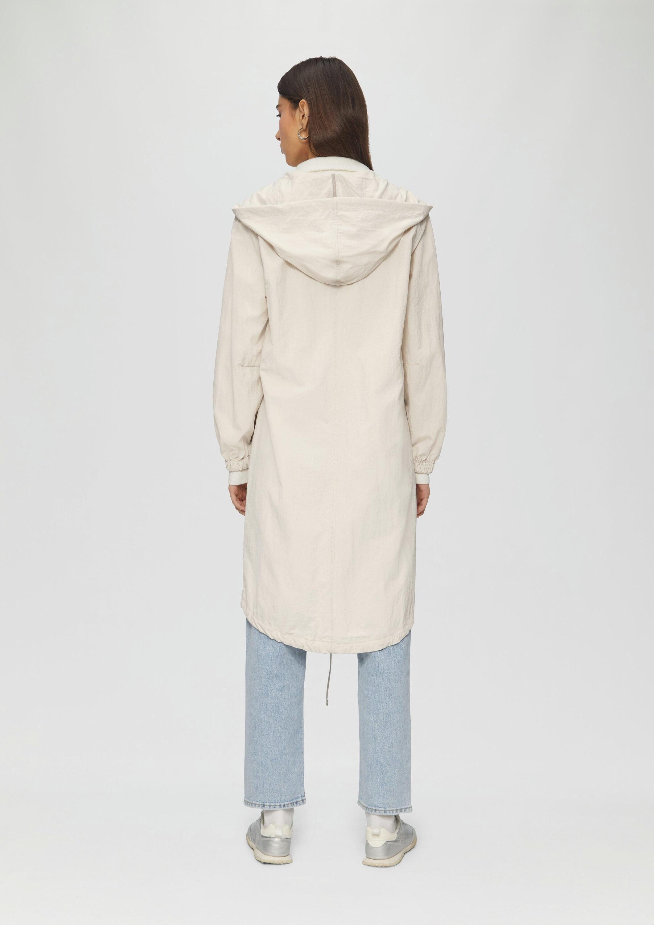 QS Parka Outdoor-Mantel Legerer Nylonparka mit Kapuze