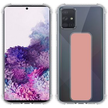 Cadorabo Handyhülle Samsung Galaxy A71 4G Samsung Galaxy A71 4G, Schutzhülle - TPU Silikon Hülle - mit Halterung - Standfunktion