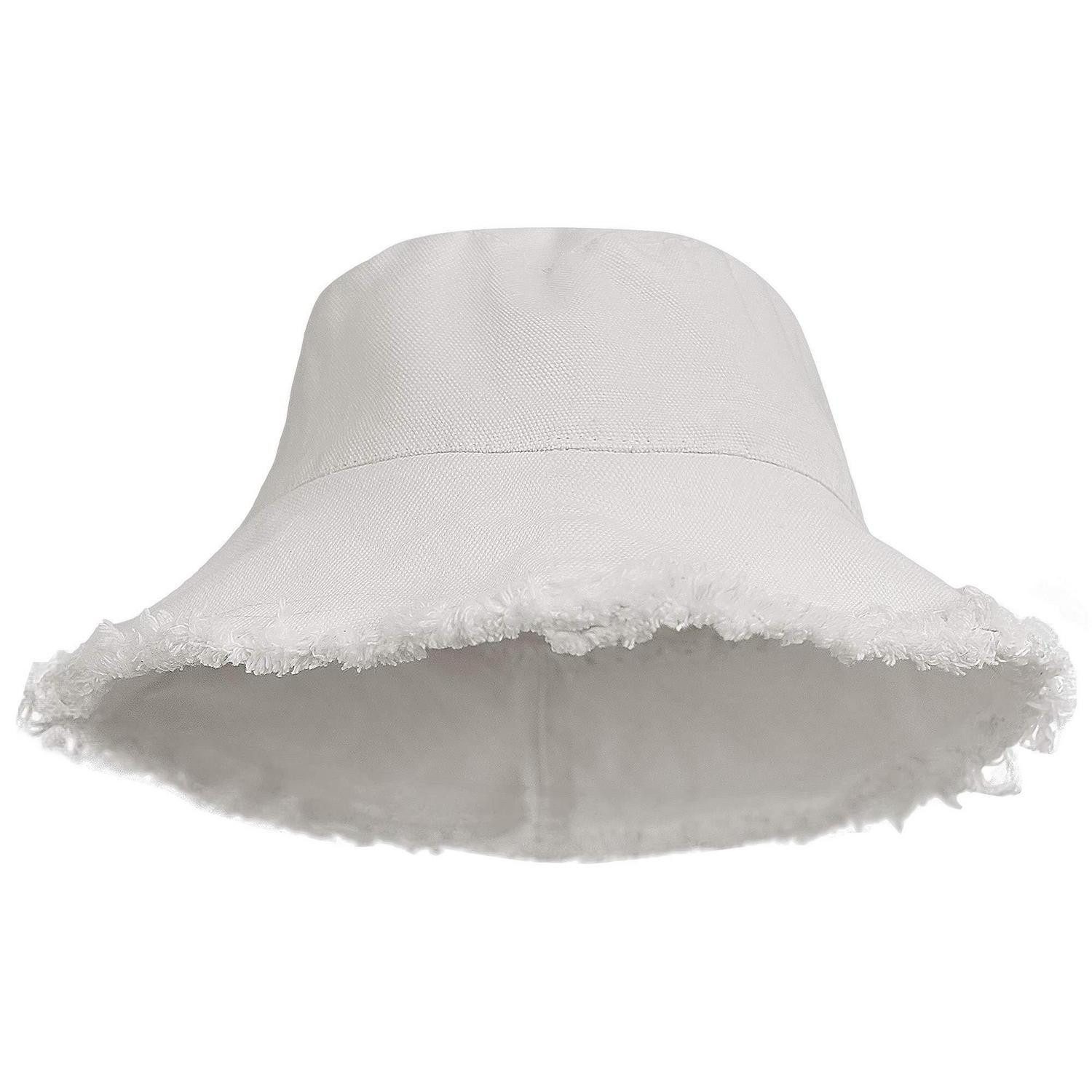 LuxusKollektion Sonnenhut Sonnenhut Bucket Hat Damen Einheitsgröße Weiss opulenter Garten