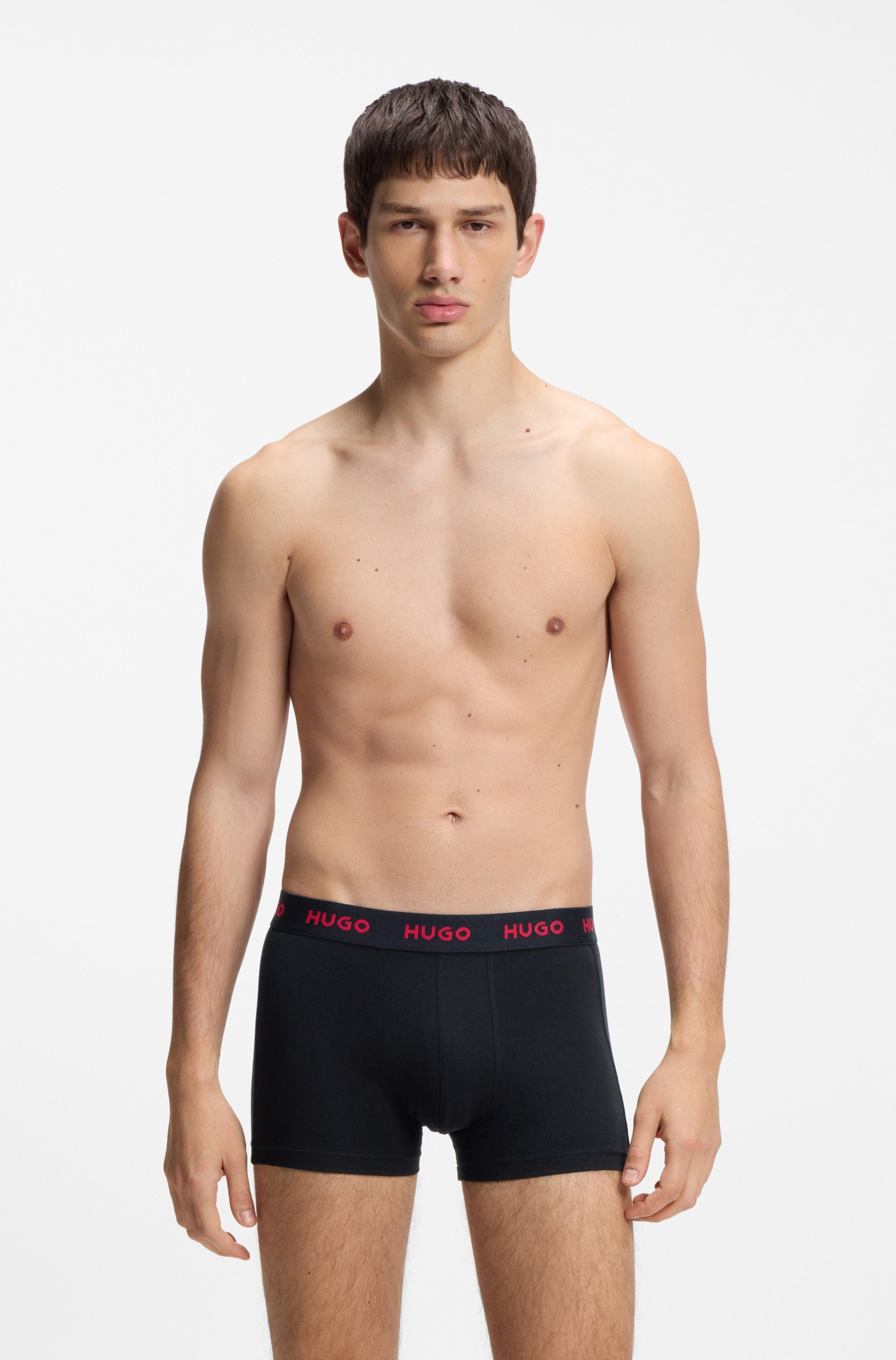 HUGO Trunk TRUNK TRIPLET PACK (Packung, 3-St) mit Logoschriftzug auf dem Bund