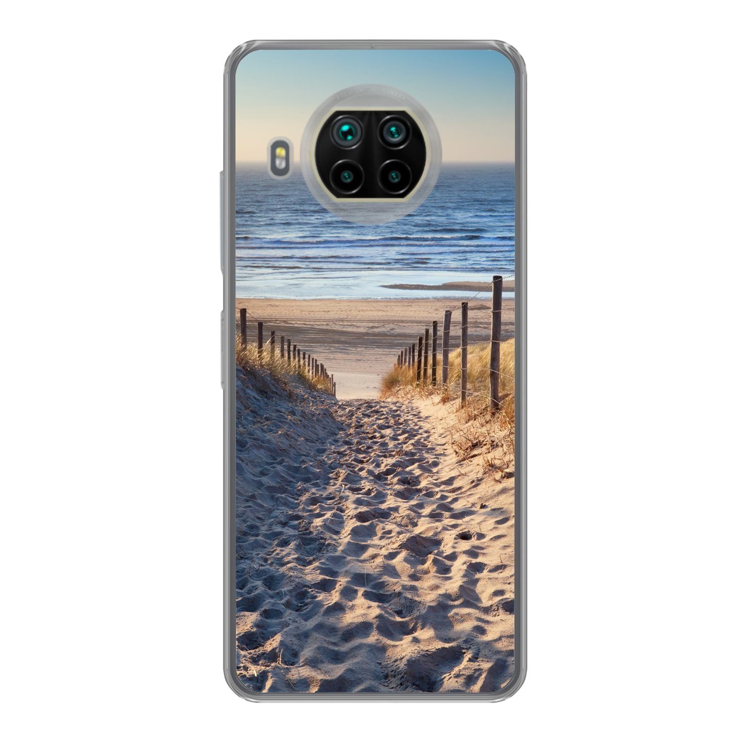 MuchoWow Handyhülle für Xiaomi Mi 10T Lite 5G Strand - Meer - Niederlande - Dünen - Sonne, Phone Case, Silikon, Schutzhülle Dünn