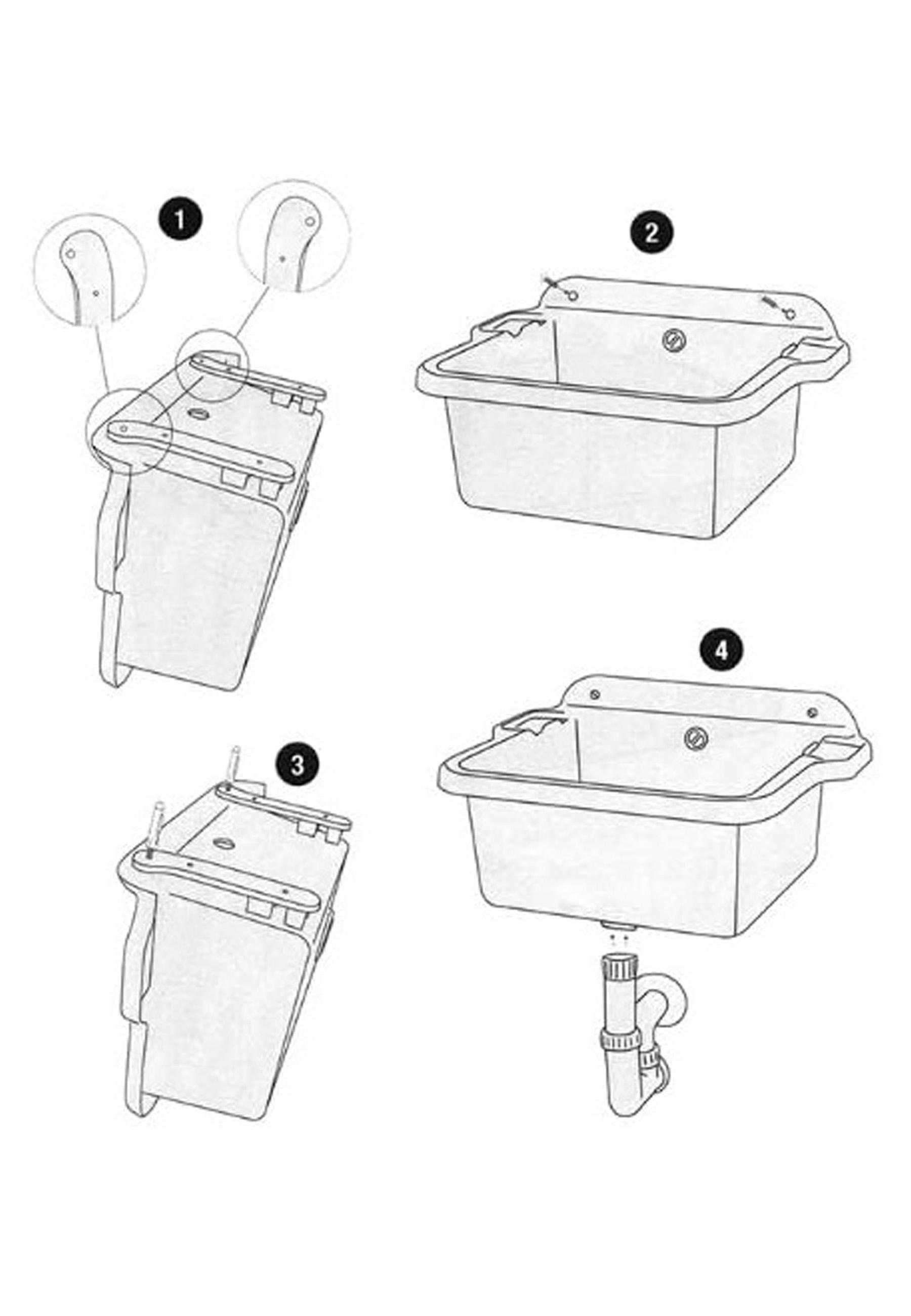Practisan Waschbecken G2-ESZ4-9PRU (Sonstige, 1-St), Ausgussbecken günstig online kaufen